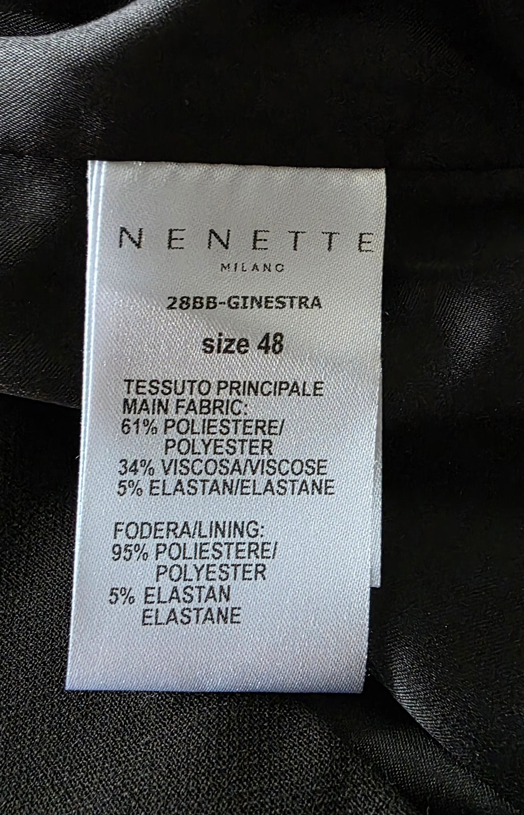 Nenette Milano embroidery korte rok zwart xl 42 pre-loved