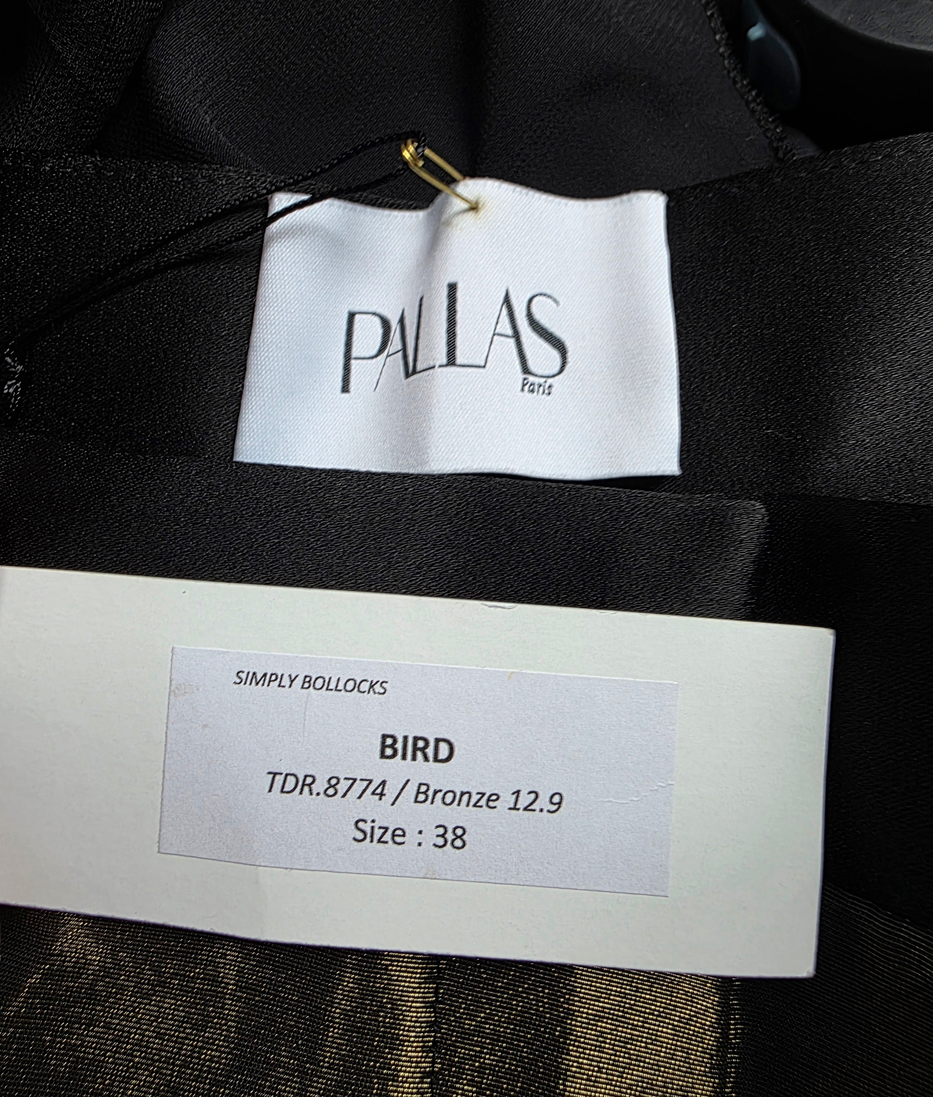 Pallas Paris dames metallic bronze pantalon broek slim fit FR38 36 S EU36 tweedehands designer dames
