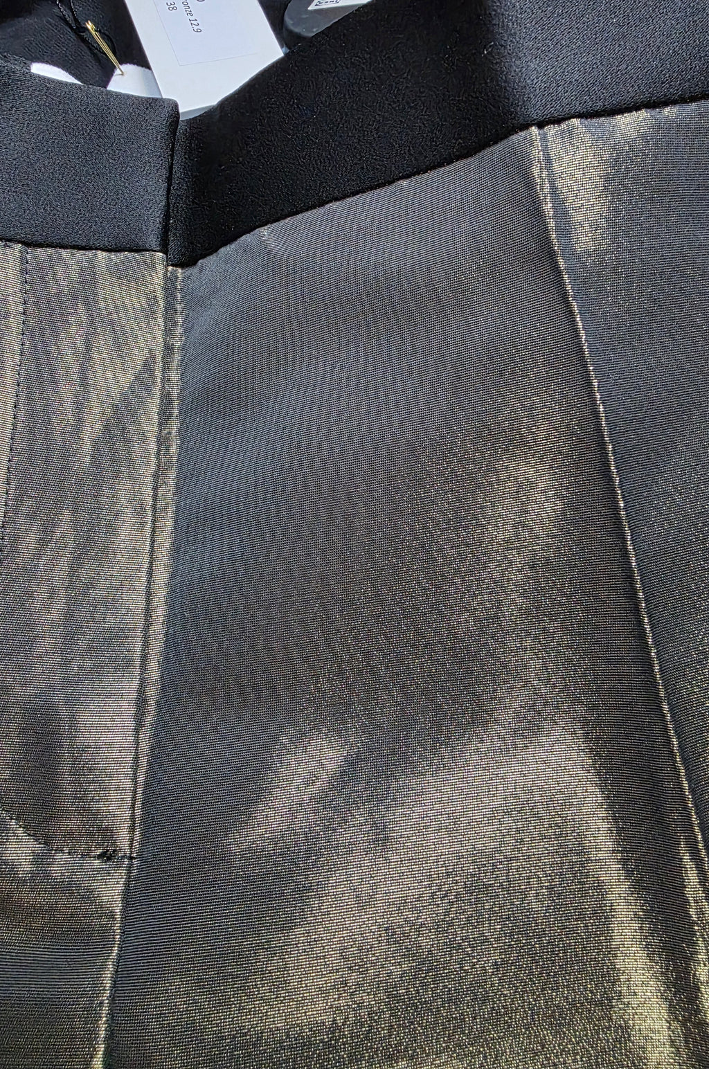 Pallas Paris dames metallic bronze pantalon broek slim fit FR38 36 S EU36 tweedehands designer dames