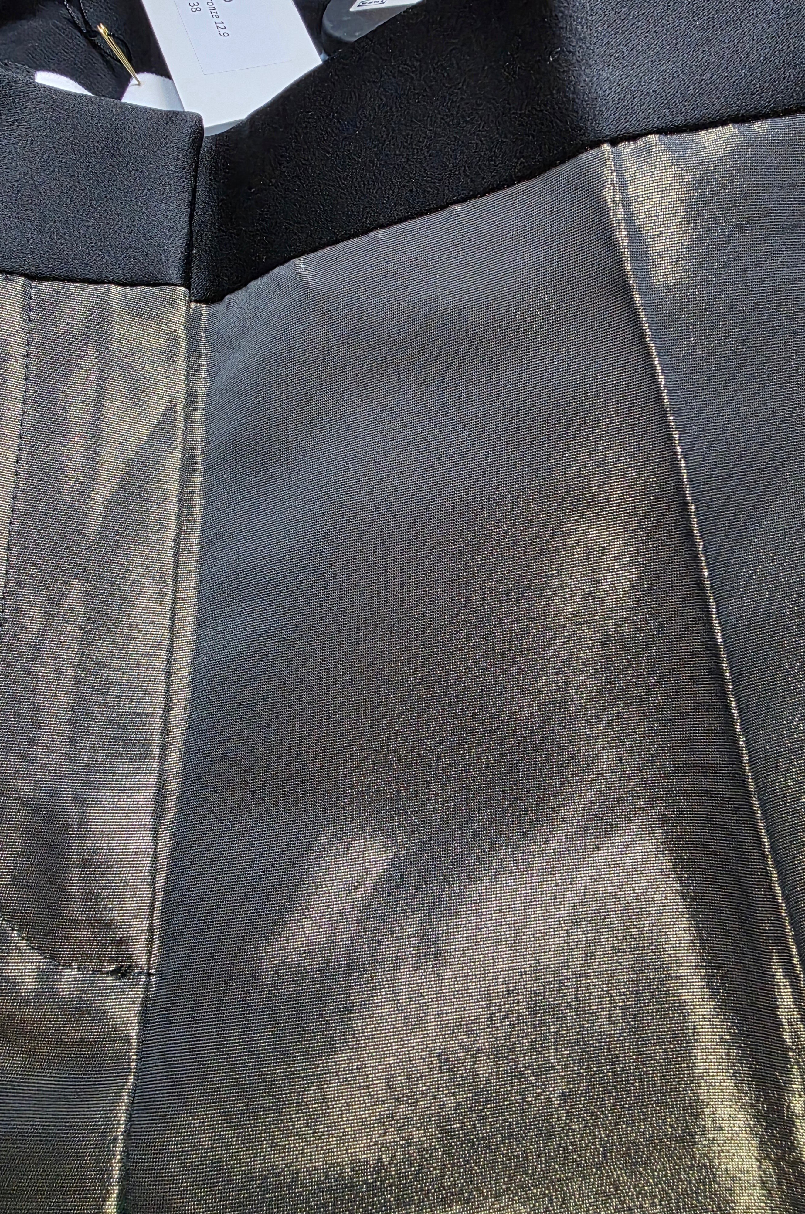 Pallas Paris dames metallic bronze pantalon broek slim fit FR38 36 S EU36 tweedehands designer dames