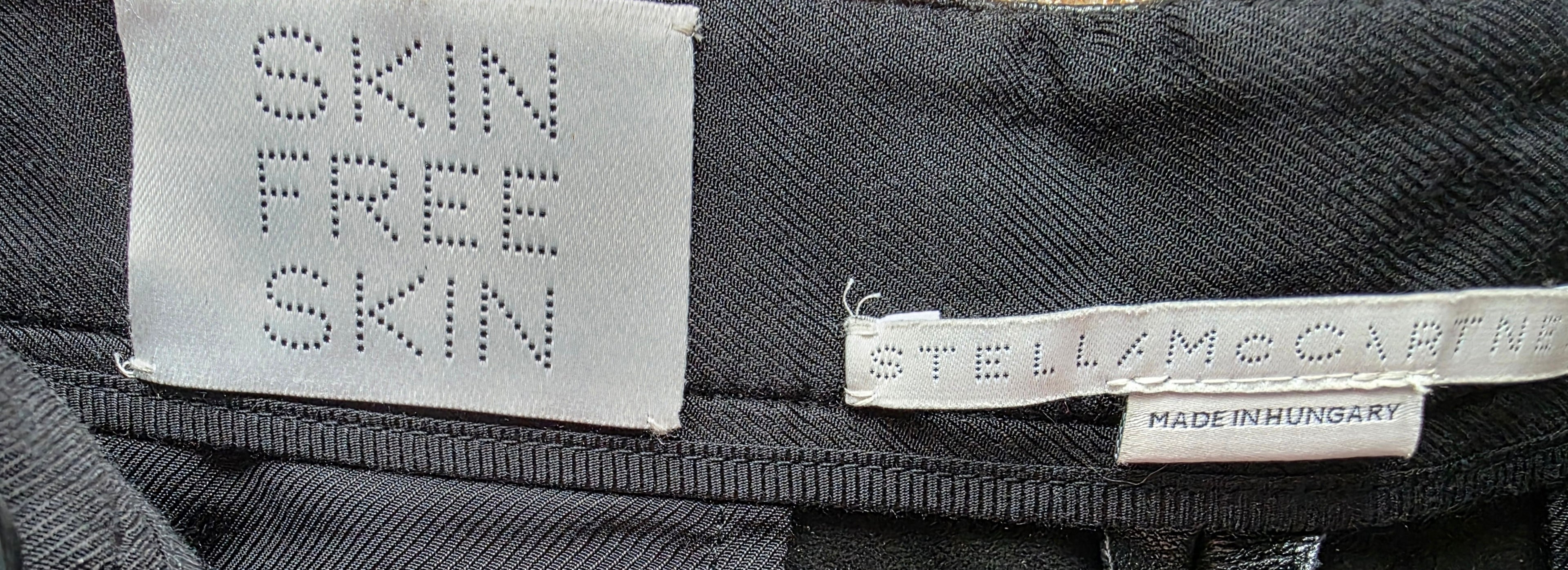 Stella mccartney faux leren short korte broek zwart IT44 EU 38 40 tweedehands dames designer