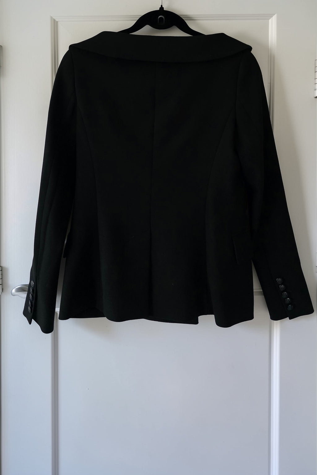 Veronica Beard open nek v hals blazer jasje colbert off-shoulder zwart 38 M tweedehands dames designer