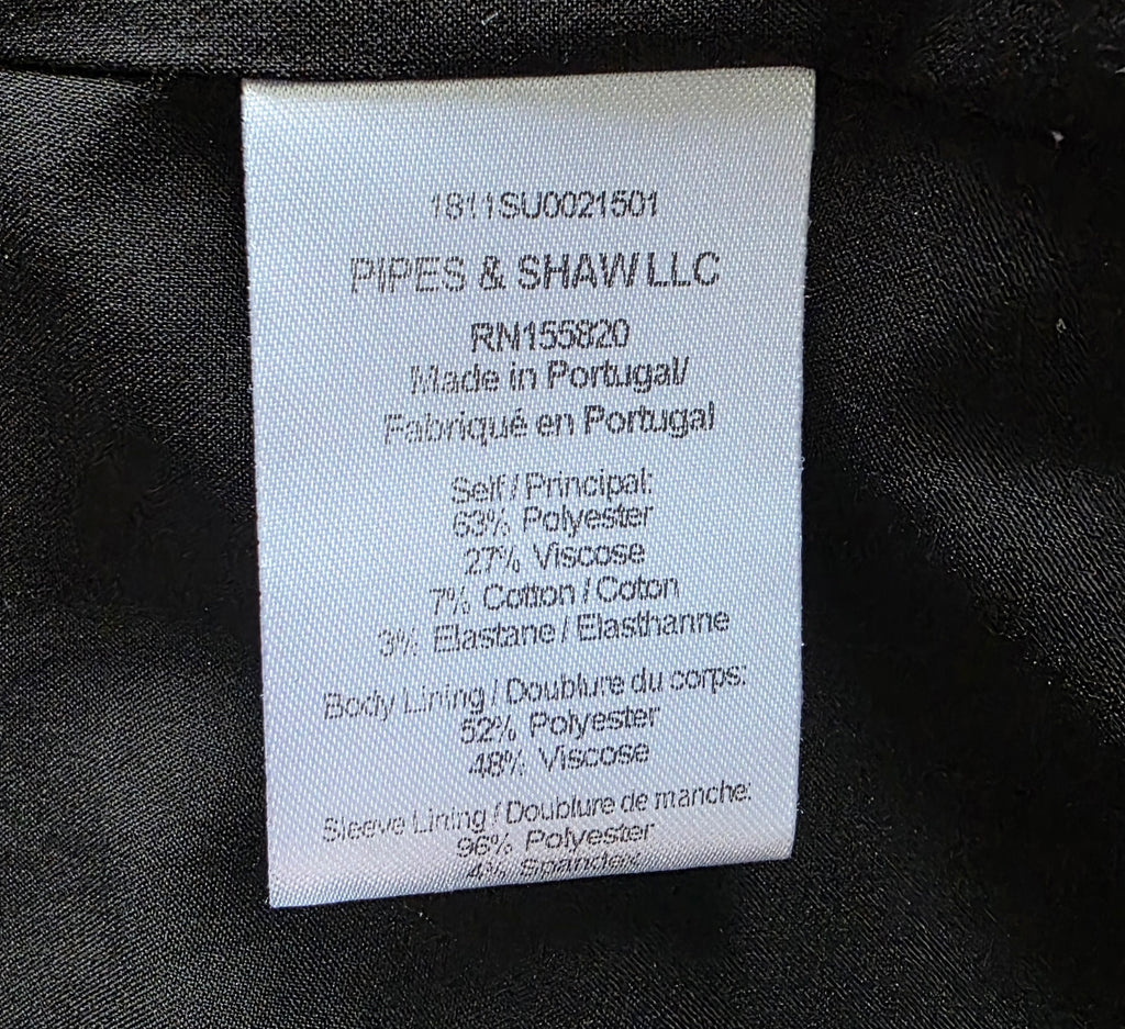 Veronica Beard open nek v hals blazer jasje colbert off-shoulder zwart 38 M tweedehands dames designer