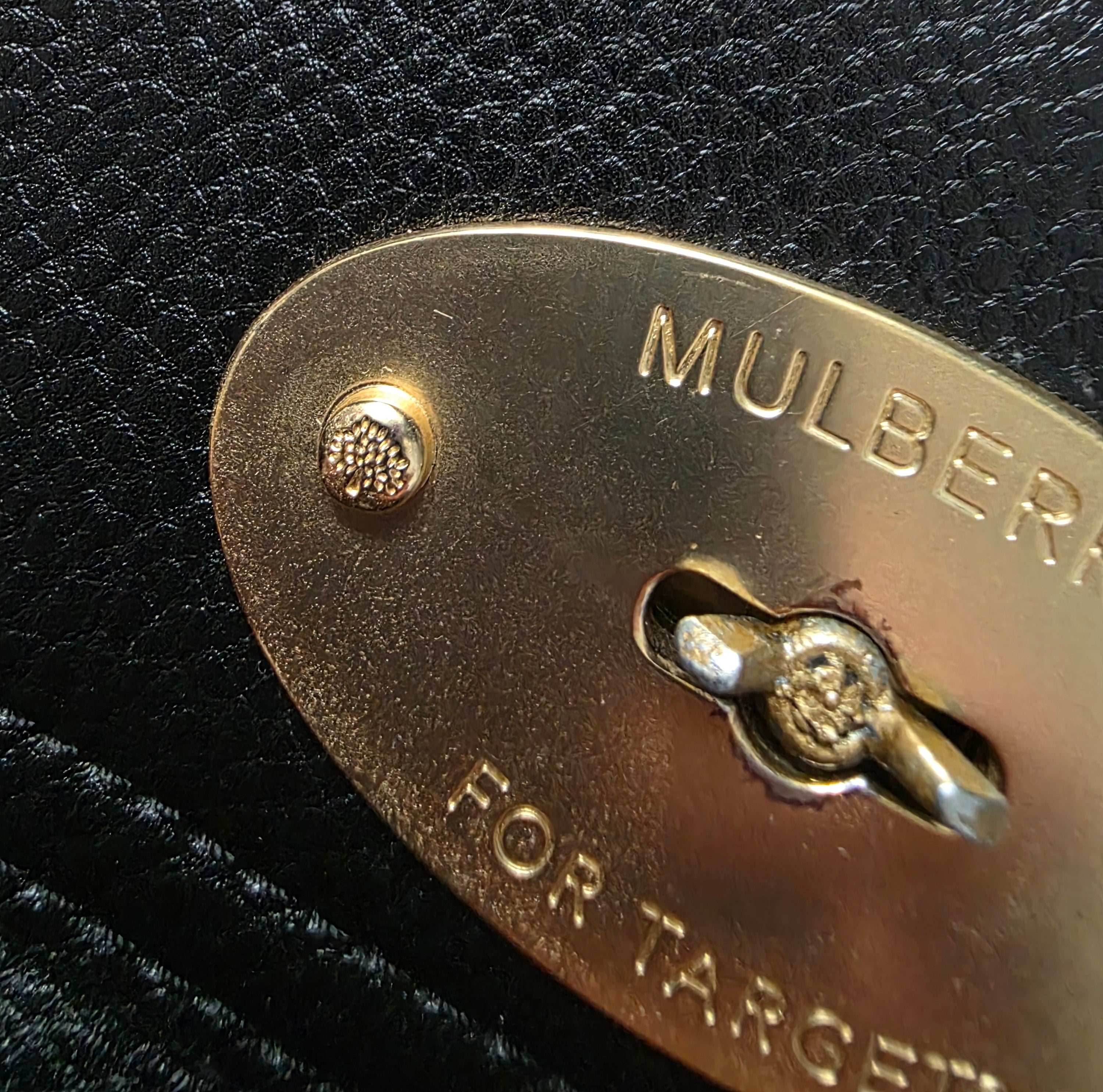 Mulberry X Target crossbody schoudertas zwart tweedehands dames designer