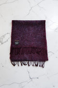 Mulberry Vintage sjaal mohair wol bordeaux rood paars tweedehands dames designer