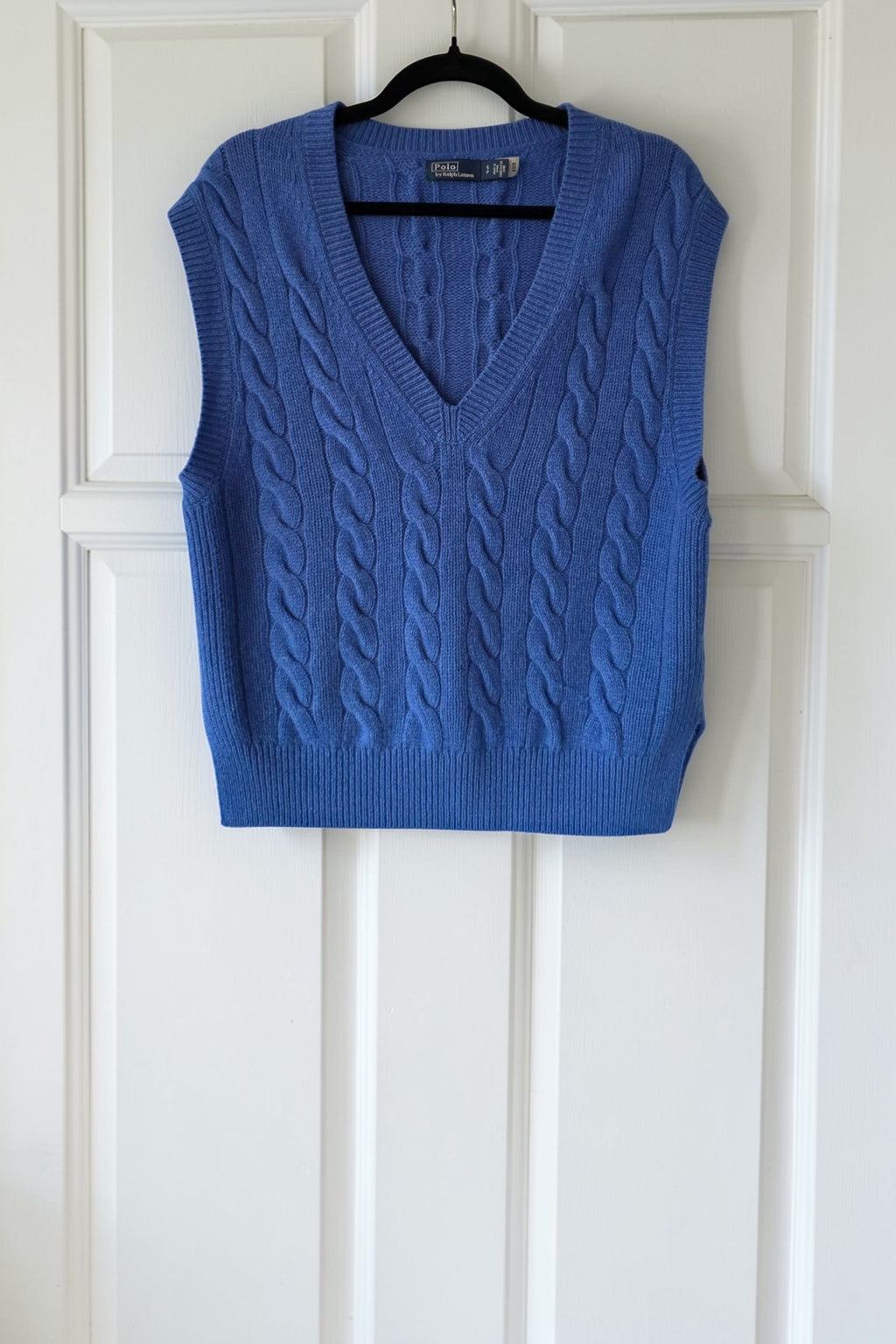 Polo by Ralph Lauren spencer wol cashmere blauw S 36 tweedehands dames designer