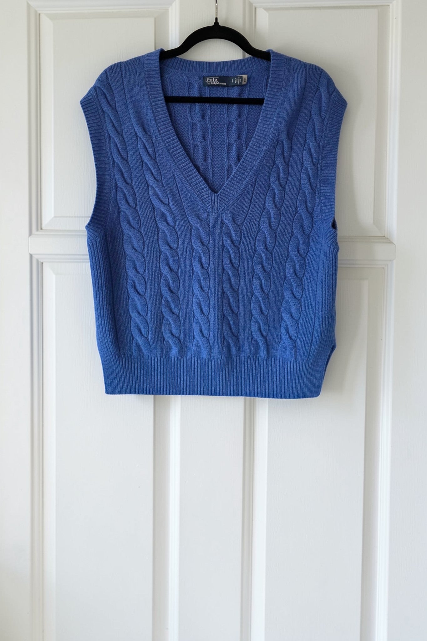 Polo by Ralph Lauren spencer wol cashmere blauw S 36 tweedehands dames designer