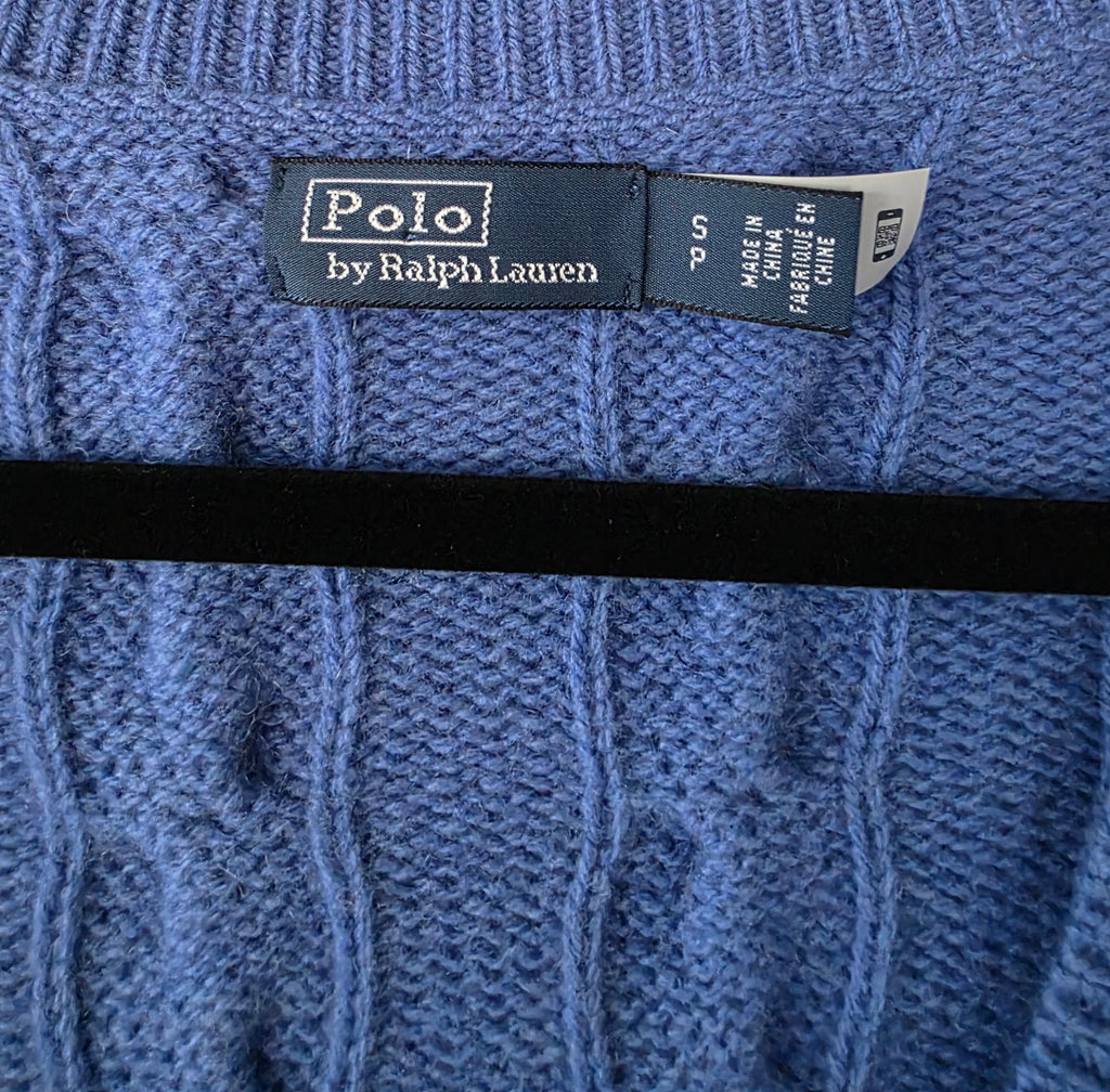 Polo by Ralph Lauren spencer wol cashmere blauw S 36 tweedehands dames designer