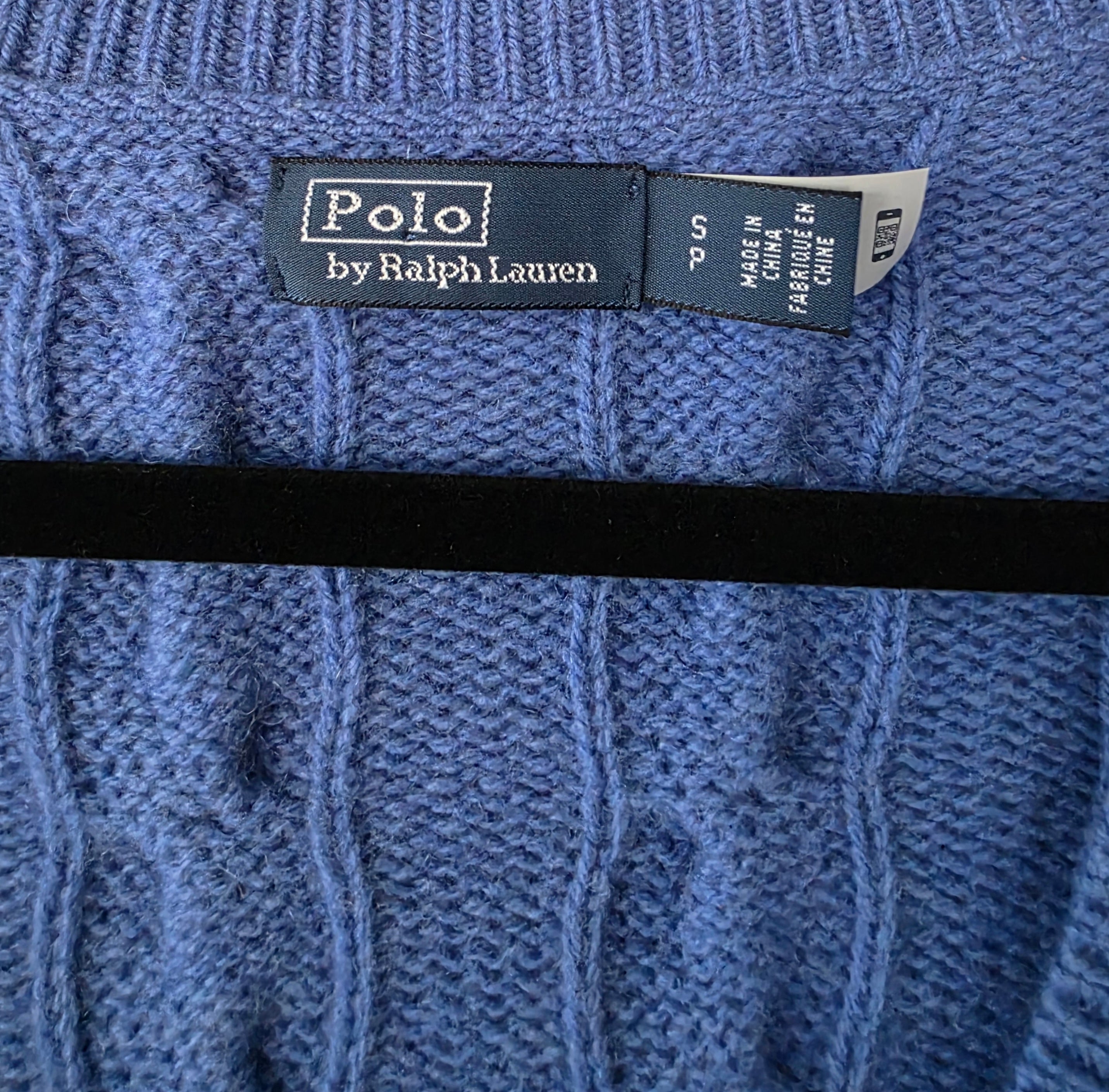 Polo by Ralph Lauren spencer wol cashmere blauw S 36 tweedehands dames designer