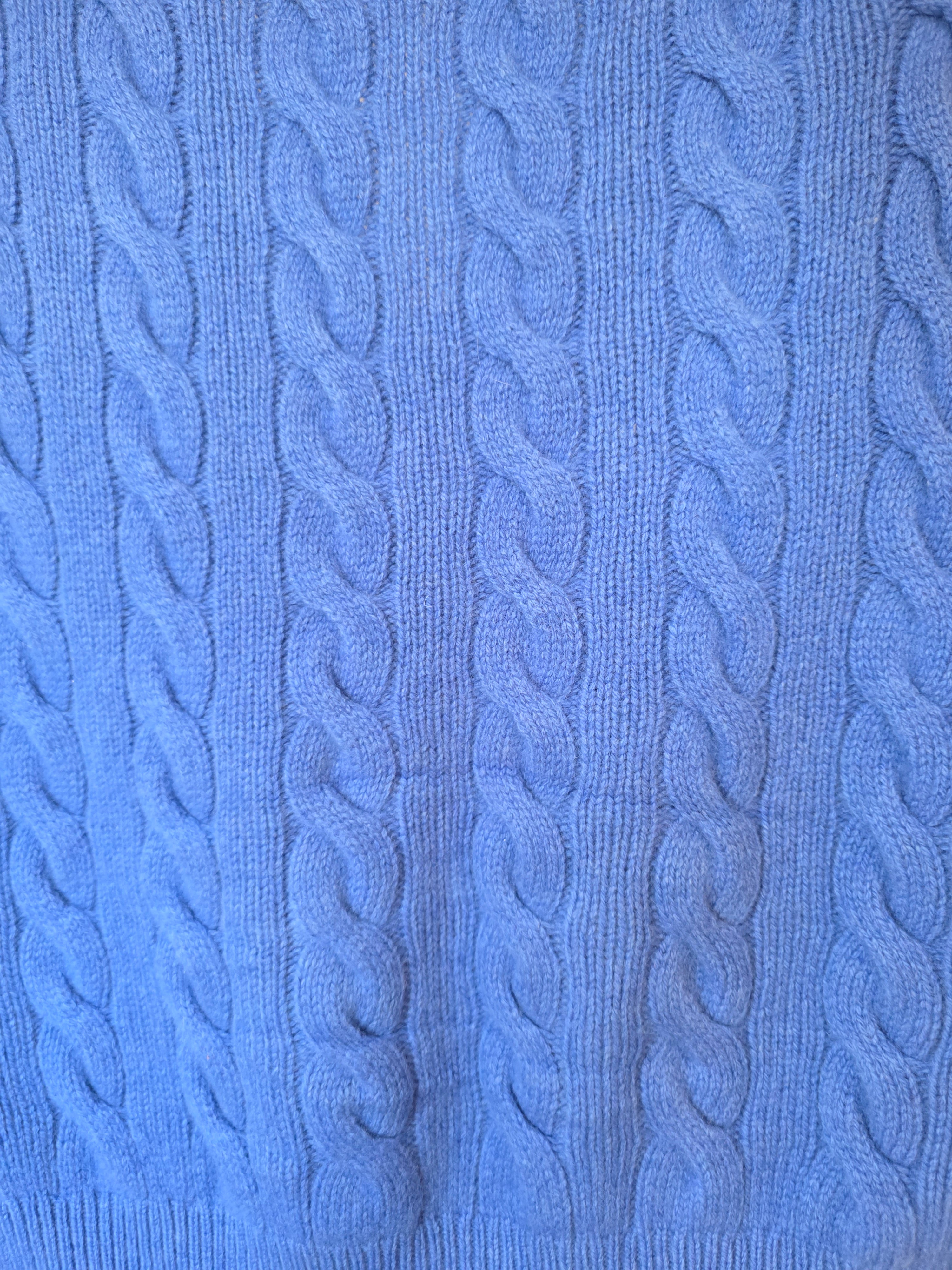 Polo by Ralph Lauren spencer wol cashmere blauw S 36 tweedehands dames designer