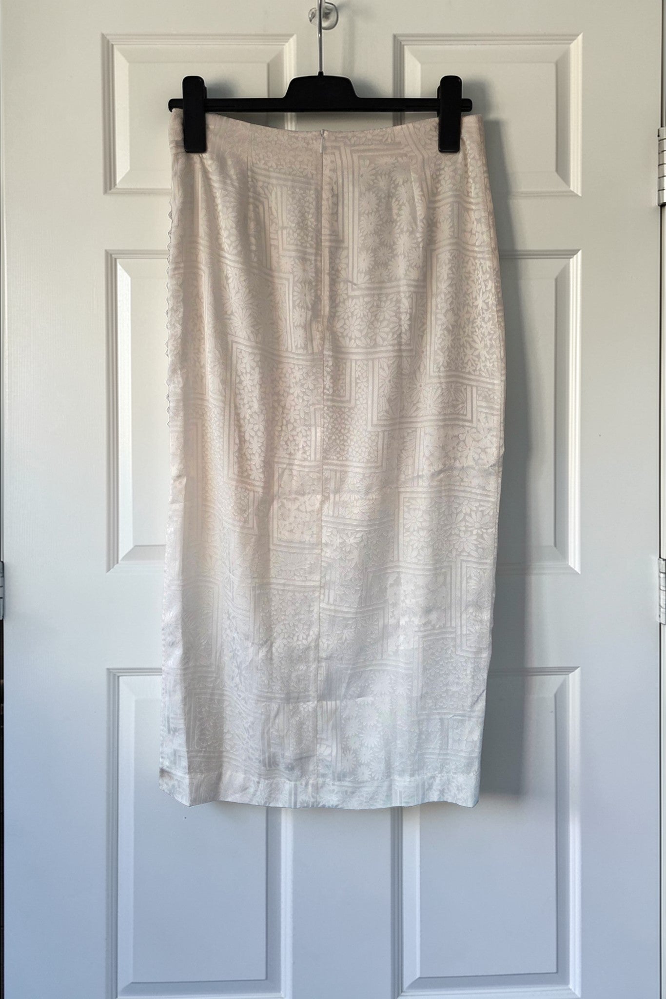 Rotate midi rok caitlin wit 38 M split en knoopjes tweedehands dames designer