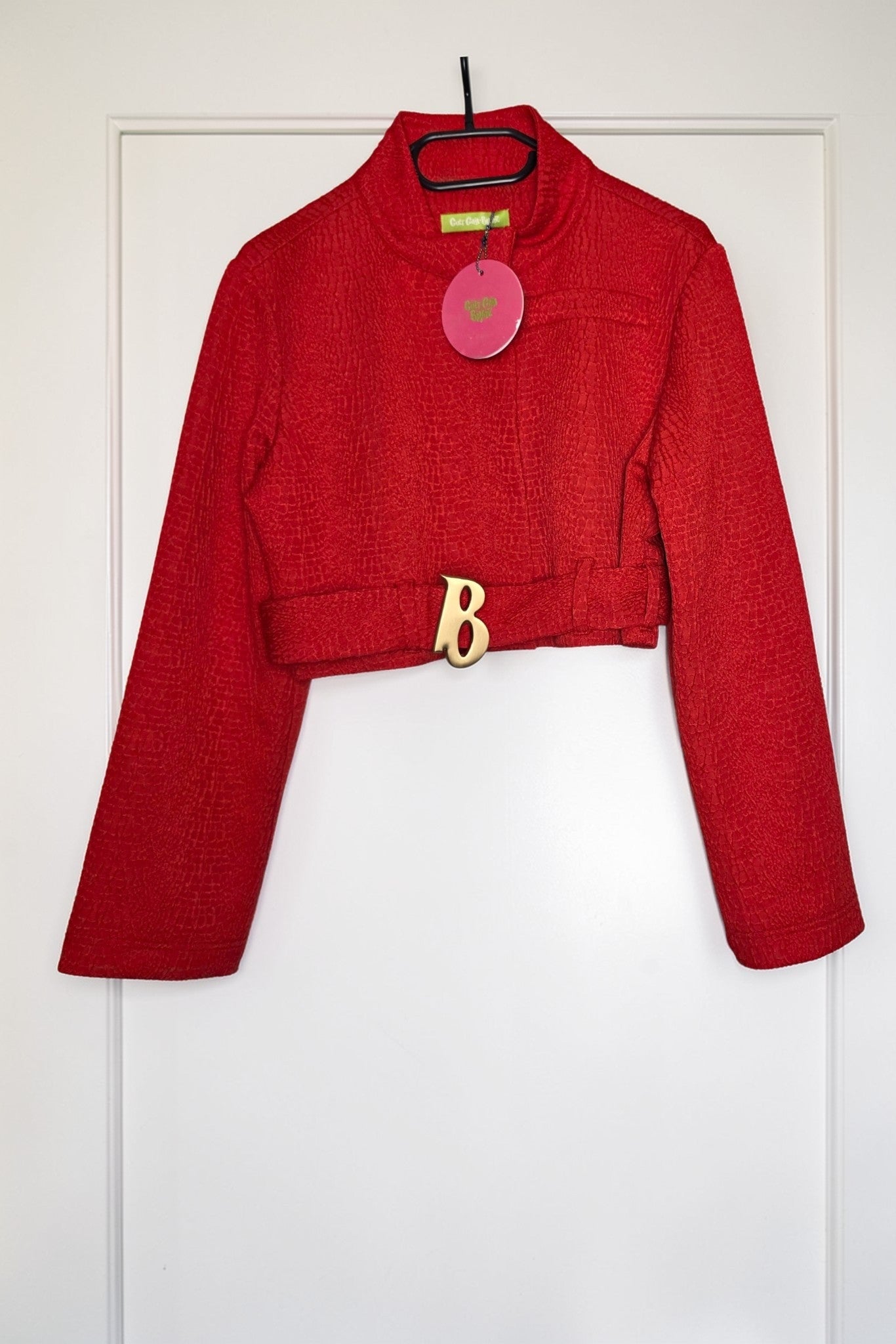 Cult Gaia X Bratz cropped jacket jasje Raya rood M 38 tweedehands dames designer