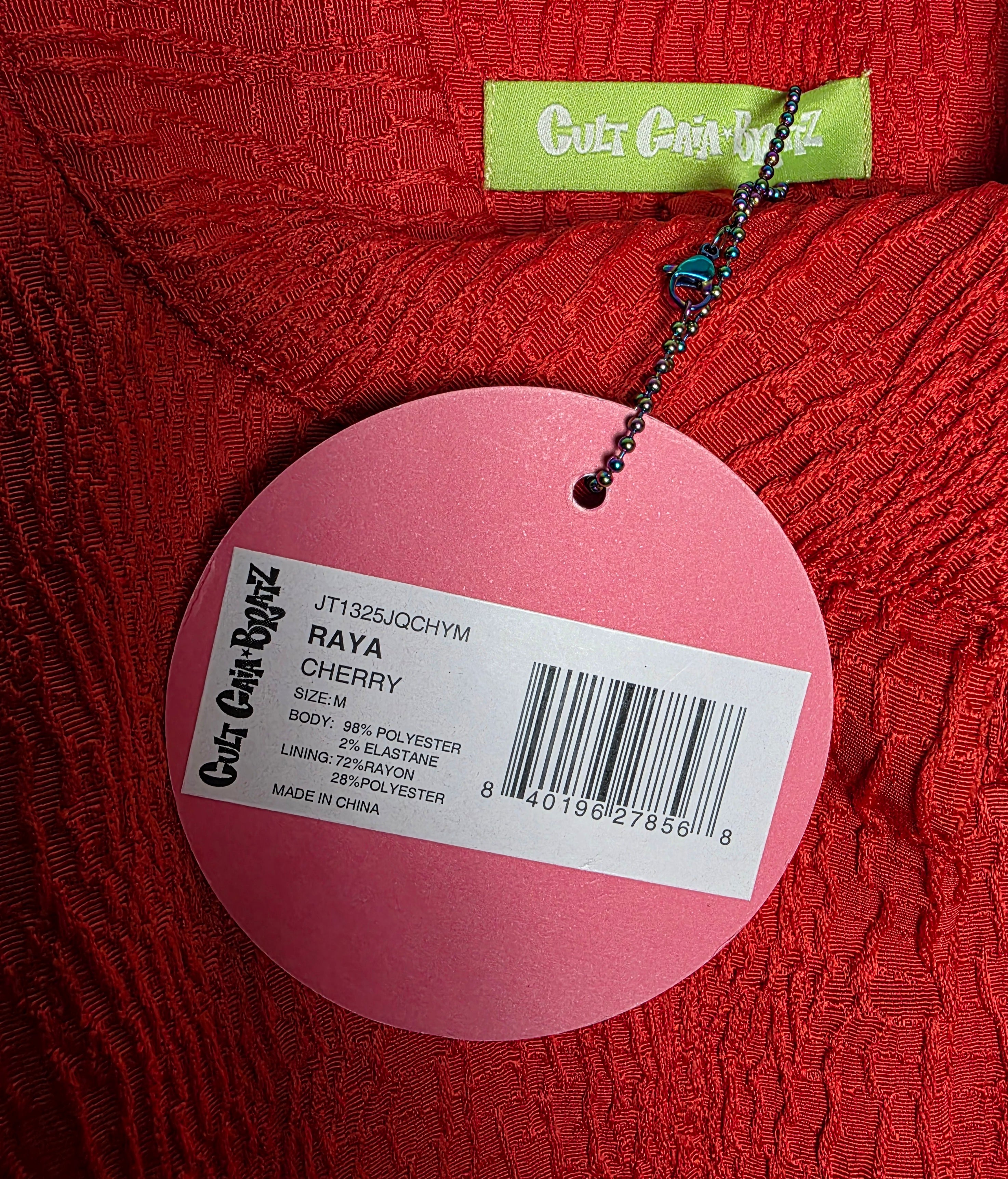 Cult Gaia X Bratz cropped jacket jasje Raya rood M 38 tweedehands dames designer
