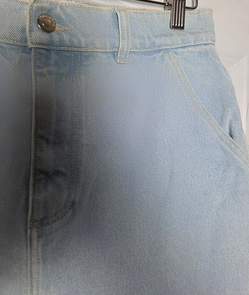 Nanushka korte denim spijkerrok blauw M tweedehands dames designer