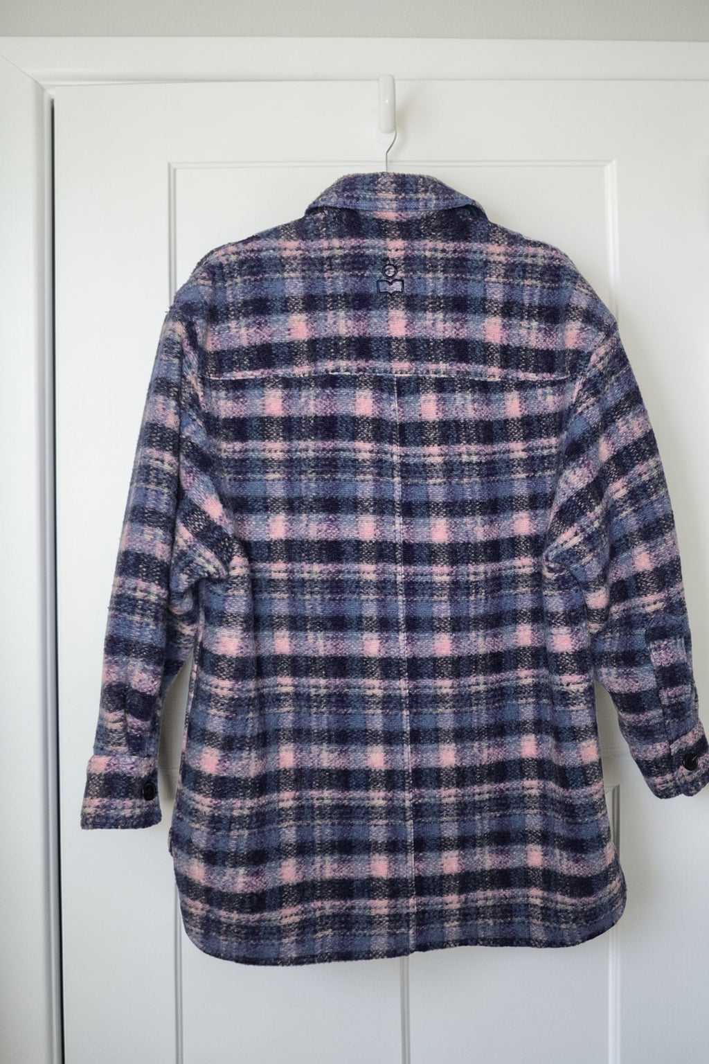 Marant Etoile mid jacket overjas Fontizi lila paars blauw L 40 tweedehands dames designer