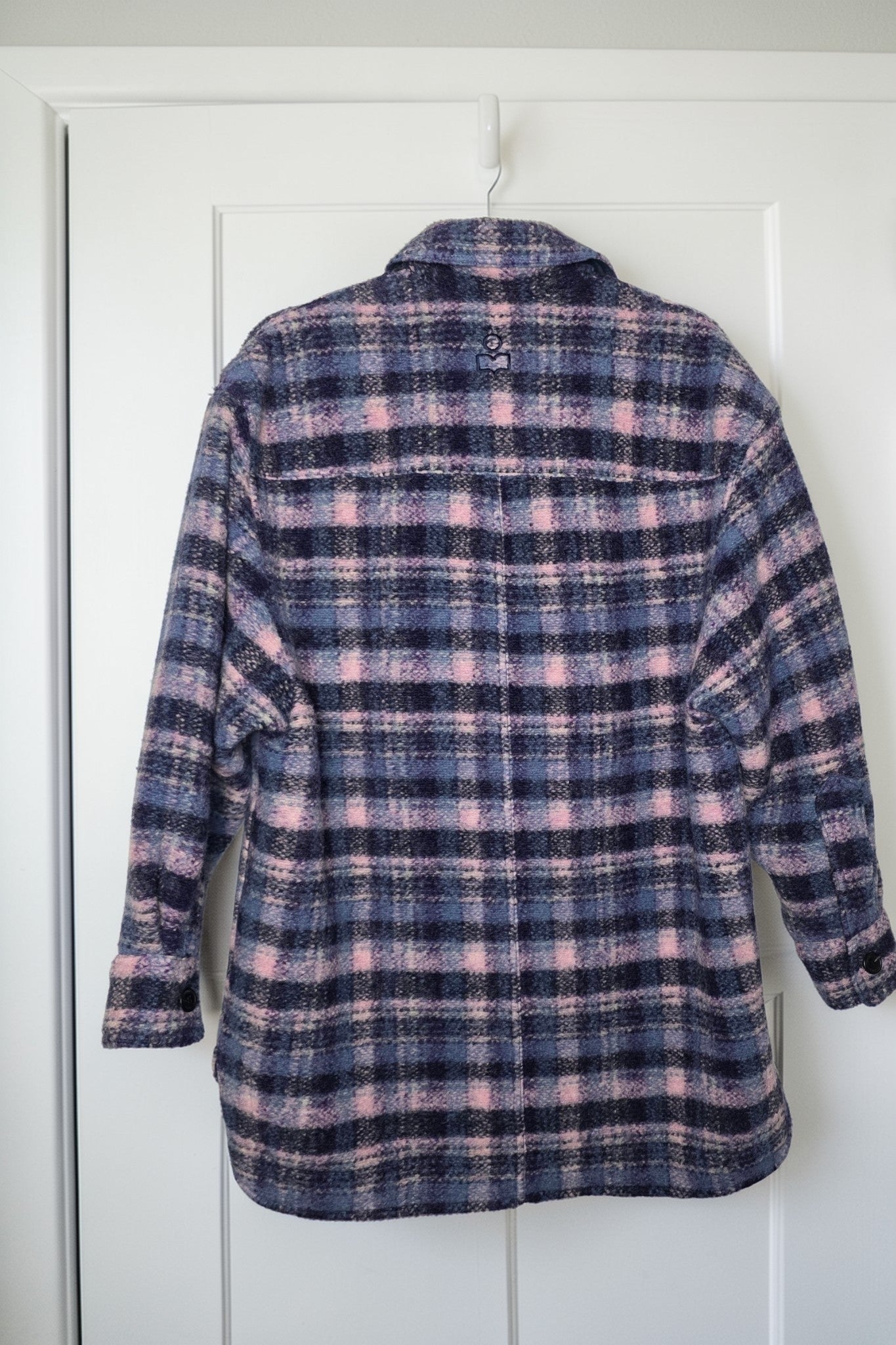 Marant Etoile mid jacket overjas Fontizi lila paars blauw L 40 tweedehands dames designer