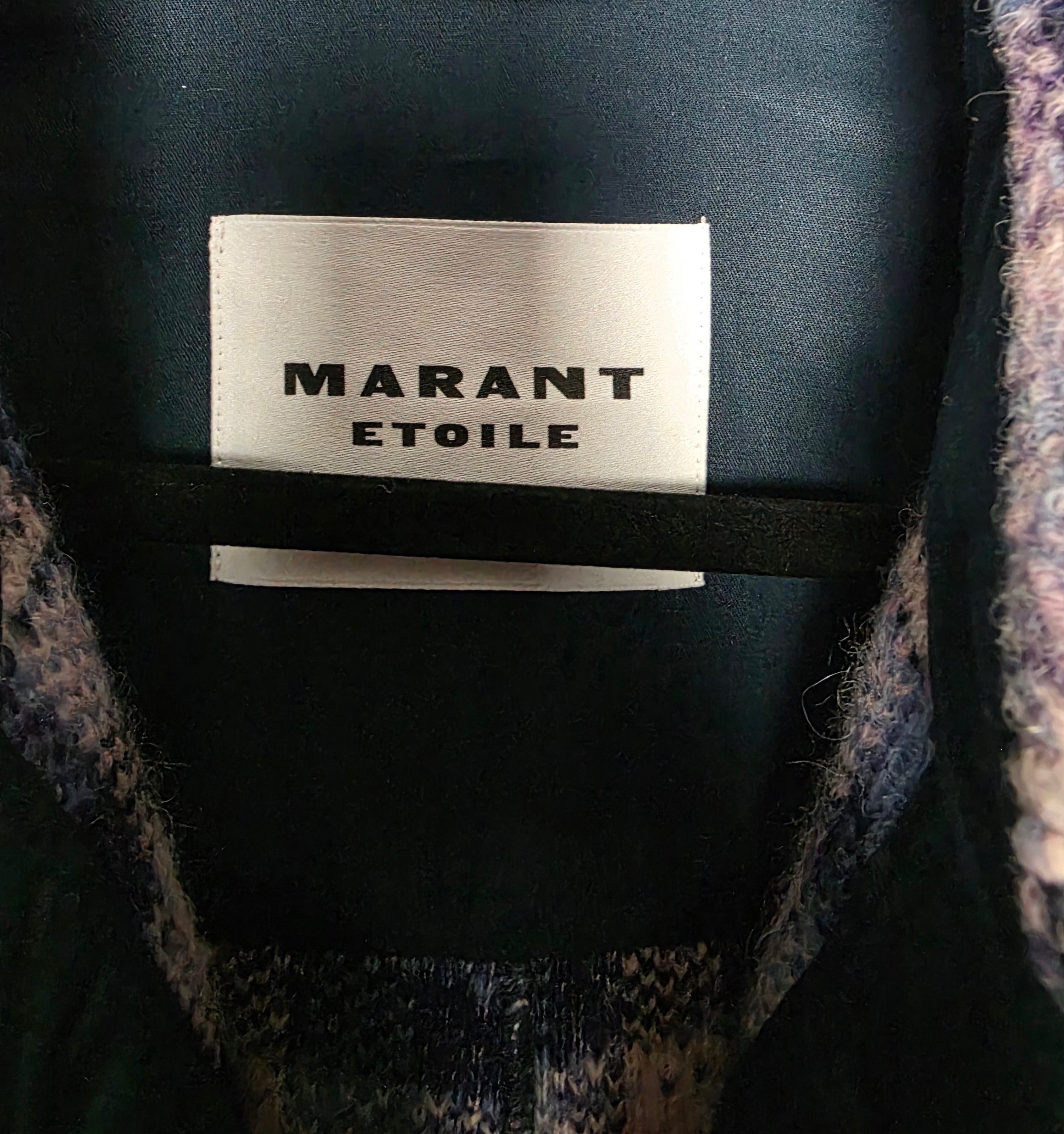 Marant Etoile mid jacket overjas Fontizi lila paars blauw L 40 tweedehands dames designer