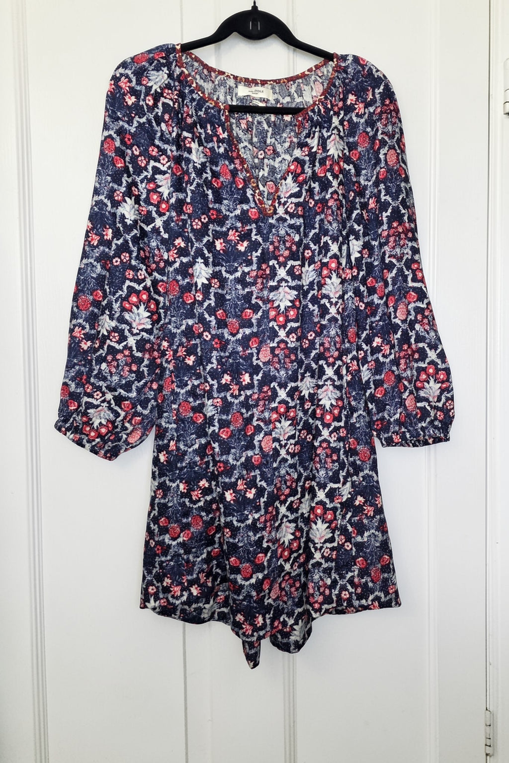 Isabel Marant Etoile linnen wijde jurk blauw FR40 pre-loved