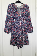 Isabel Marant Etoile linnen wijde korte jurk blauw FR40 resortwear tweedehands dames designer