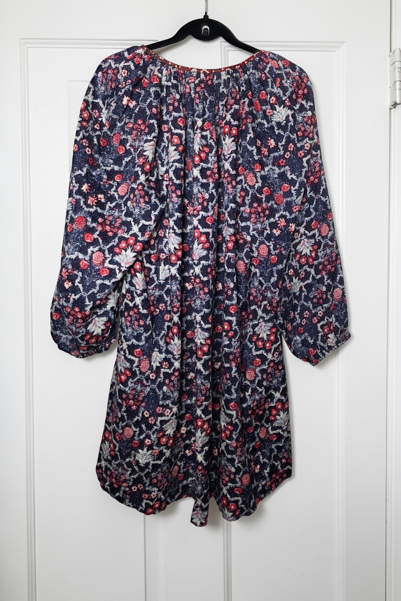 Isabel Marant Etoile linnen wijde jurk blauw FR40 pre-loved