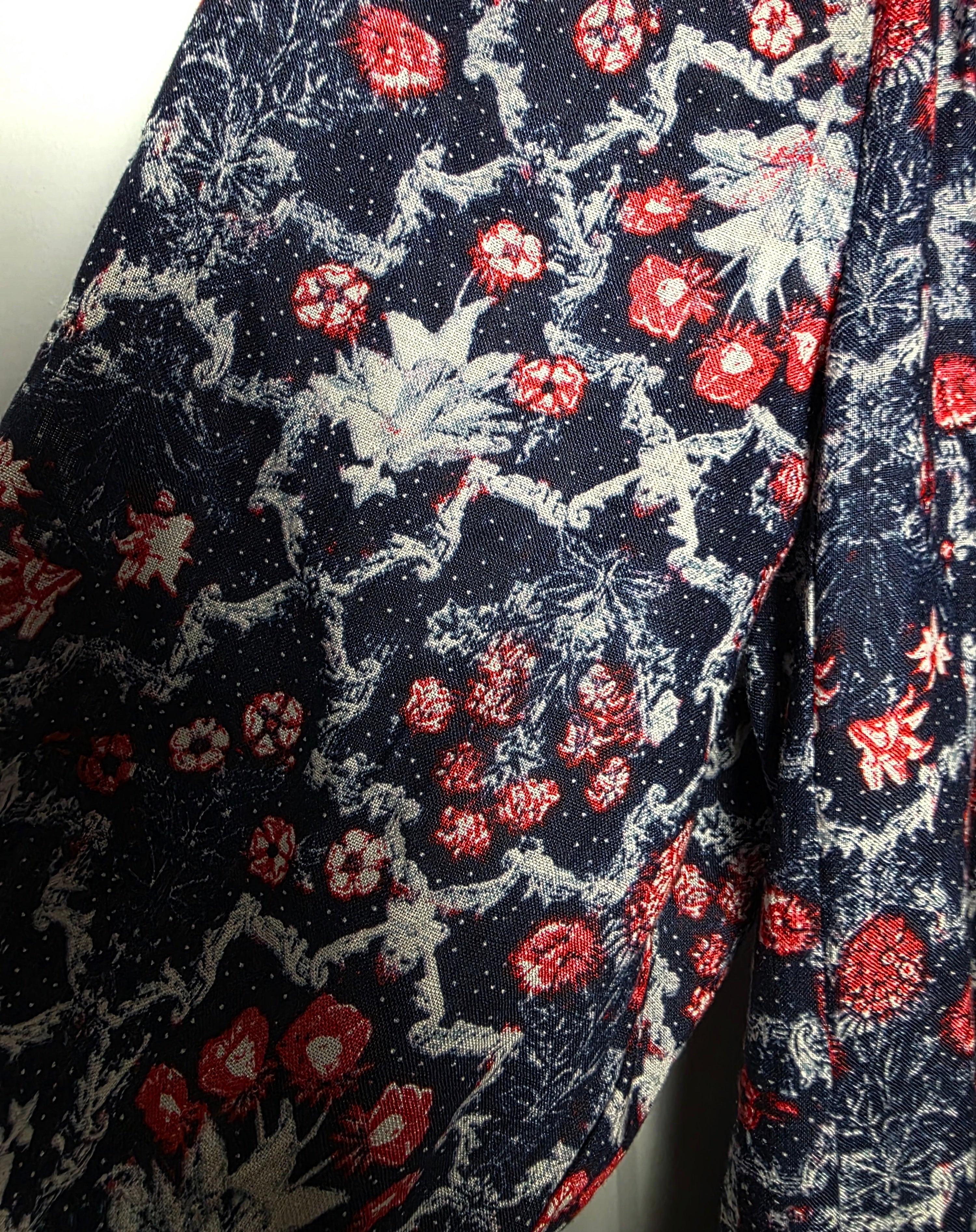 Isabel Marant Etoile linnen wijde jurk blauw FR40 pre-loved