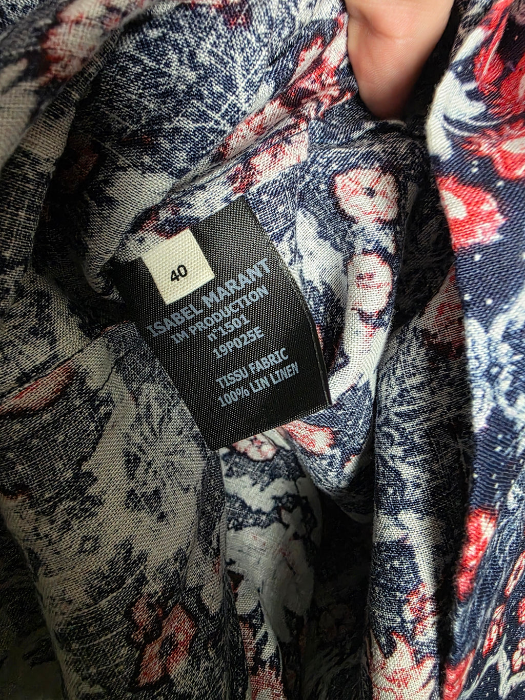 Isabel Marant Etoile linnen wijde jurk blauw FR40 pre-loved