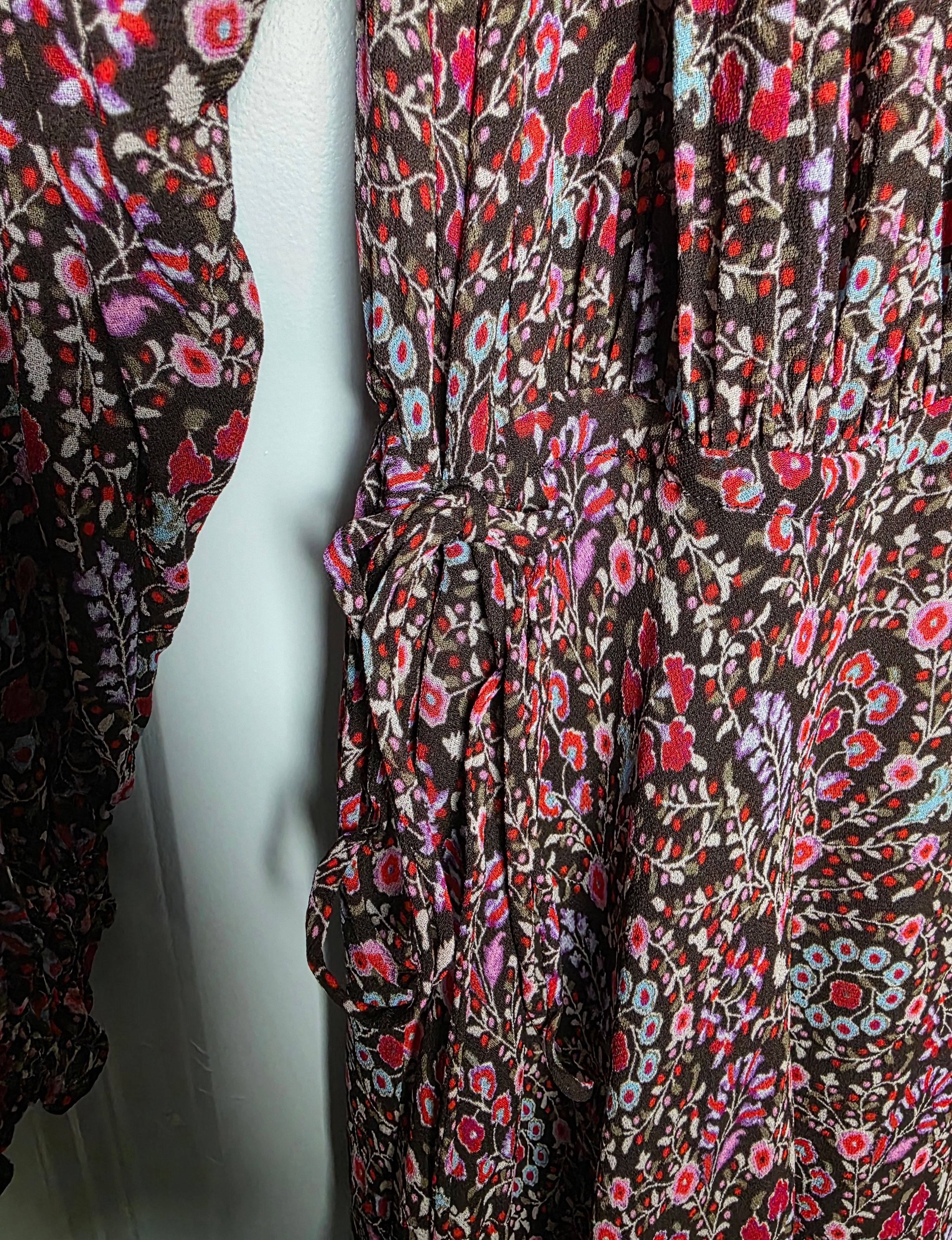 Isabel Marant Etoile korte jurk Noanne bruin 38 M tweedehands dames designer