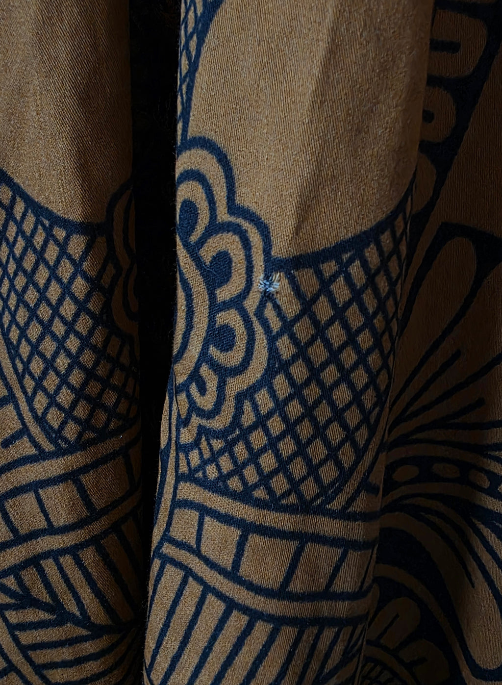 Scarlett Poppies korte jurk Sophia bruin zwart resortwear S katoen Pre-Loved designer