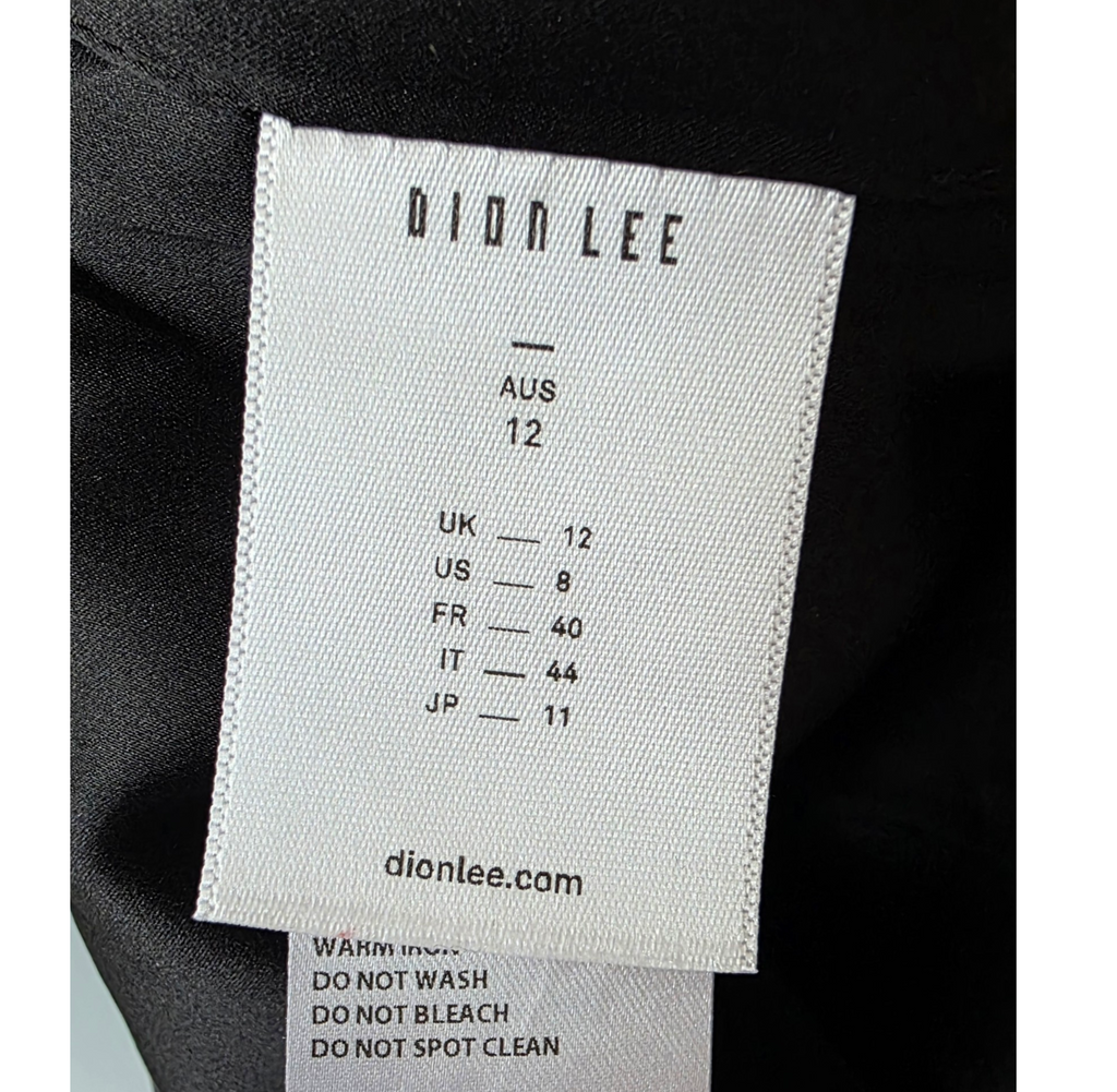 Dion Lee eclipse laced cut out bandage off-shoulder bodycon mini jurk khaki groen 38 M nieuw tweedehands dames designer