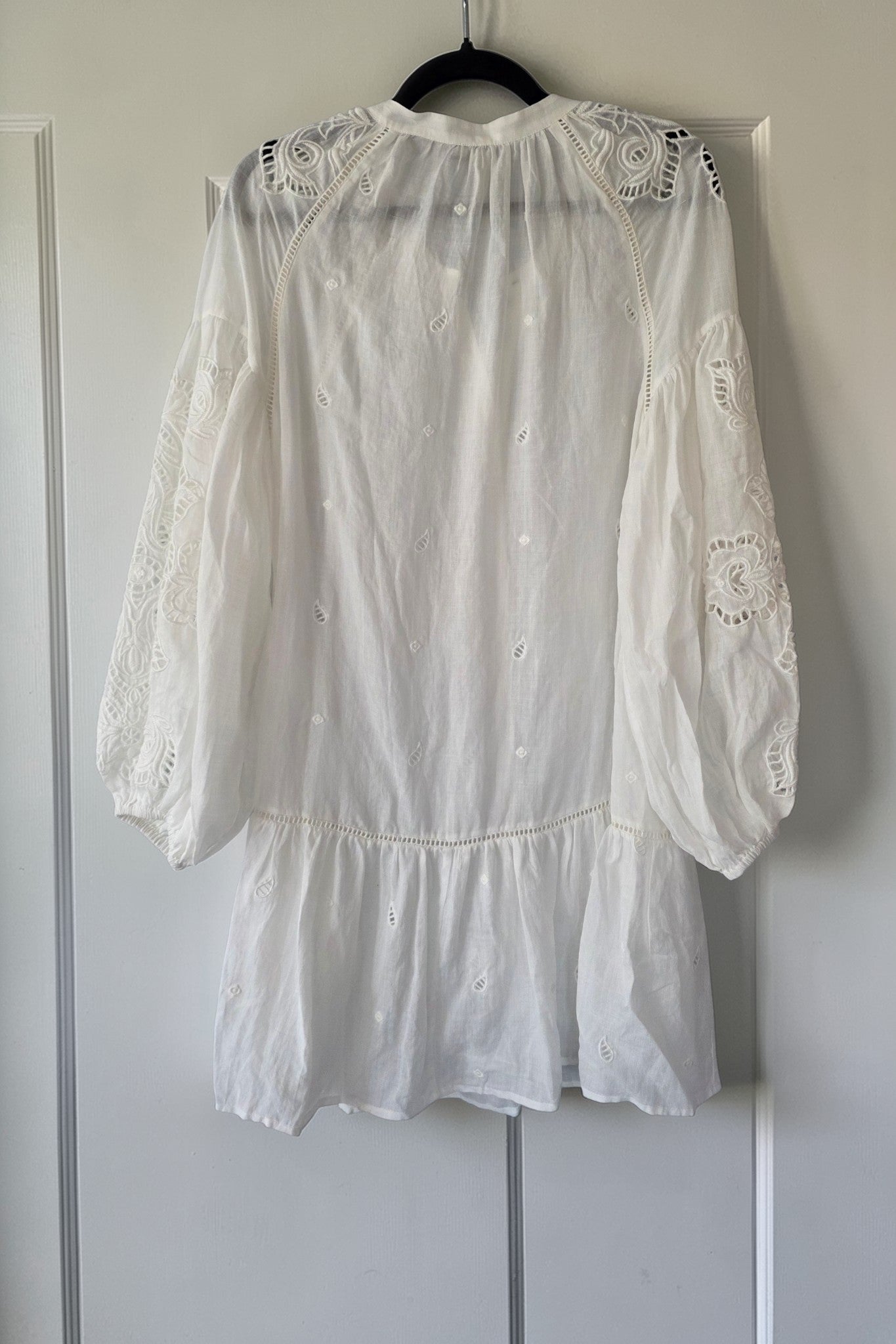 Scarlett Poppies linnen korte jurk wit 38 M pre-loved designer