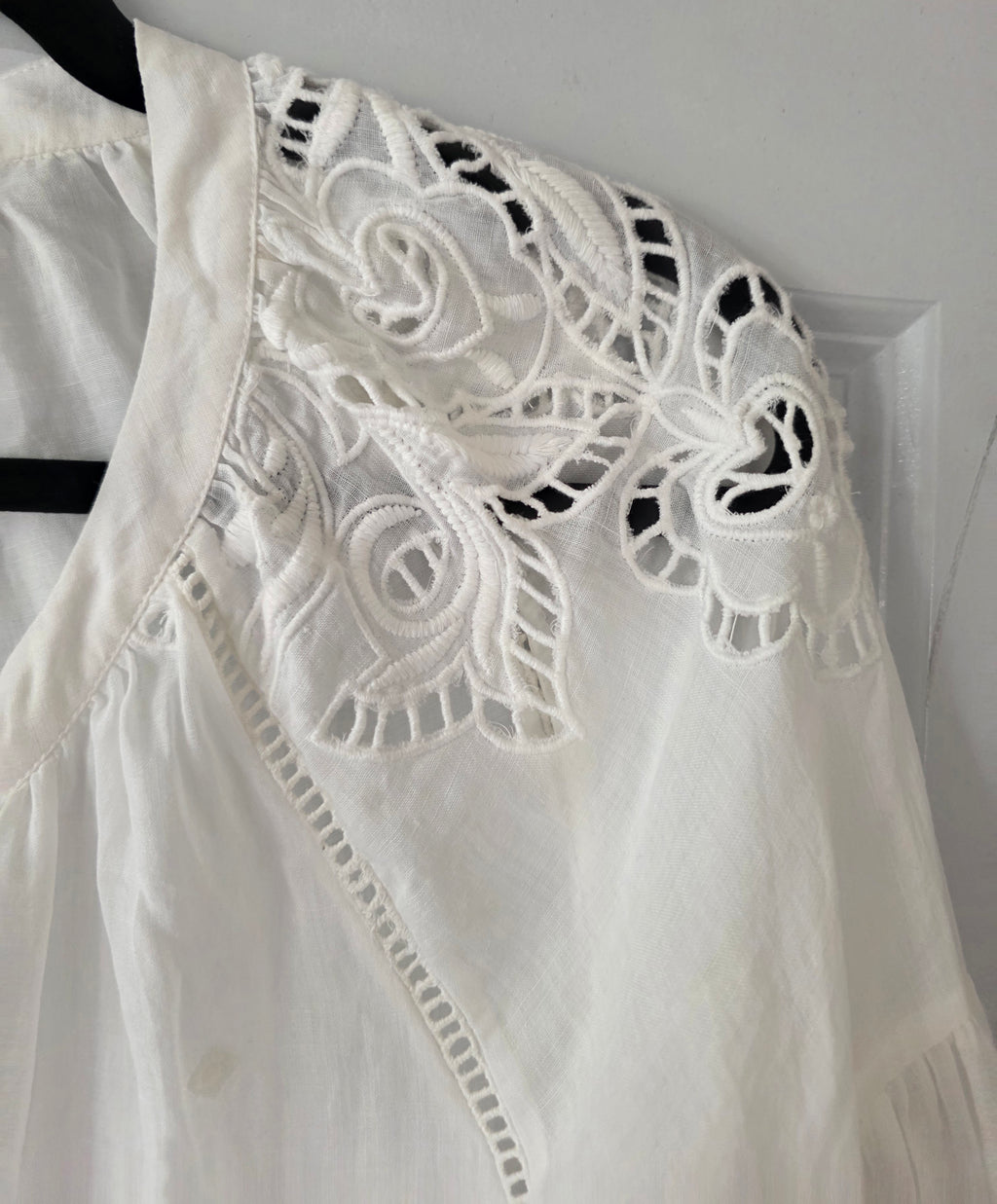 Scarlett Poppies linnen korte jurk wit 38 M pre-loved designer