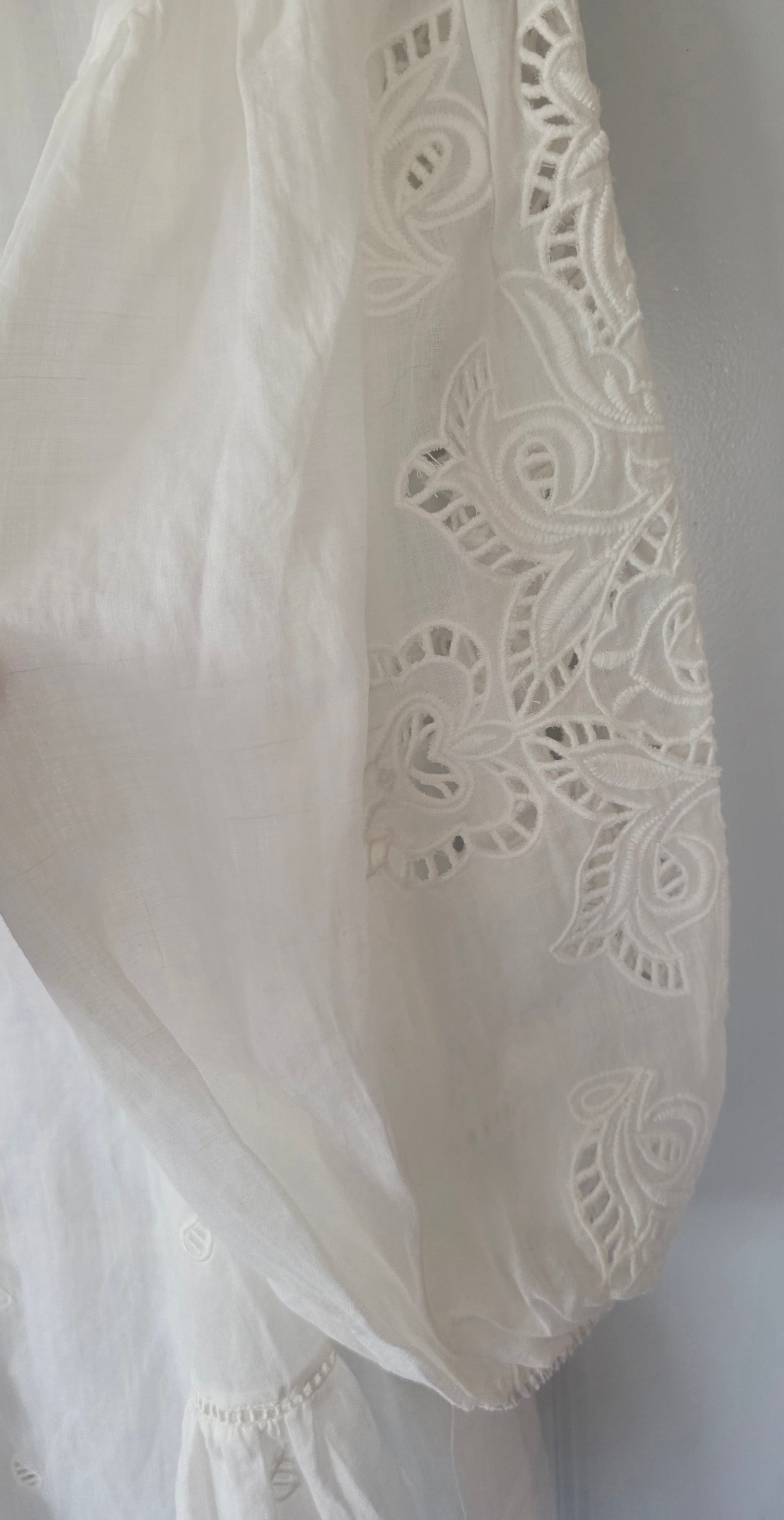 Scarlett Poppies linnen korte jurk wit 38 M pre-loved designer