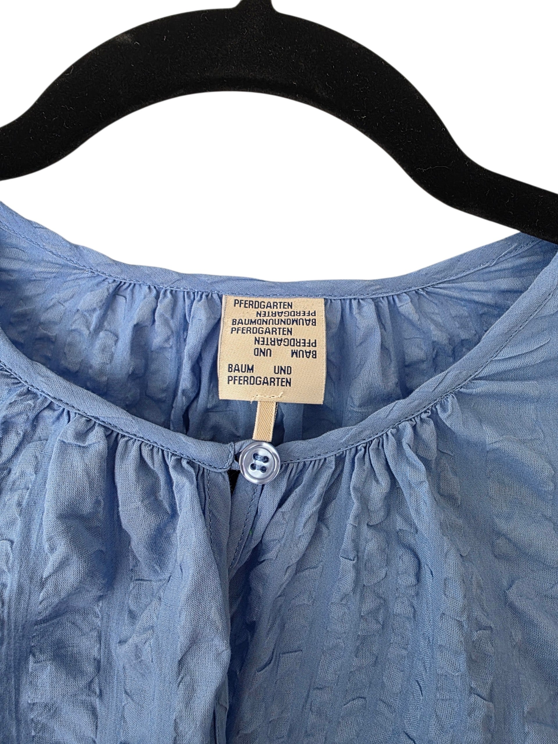 Baum und Pferdgarten Korte wrinkle jurk blauw 36 S tweedehands dames designer
