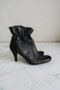 Balmain vintage leren schoenen enkellaarzen zwart pre-loved designer 40 tweedehands dames designer