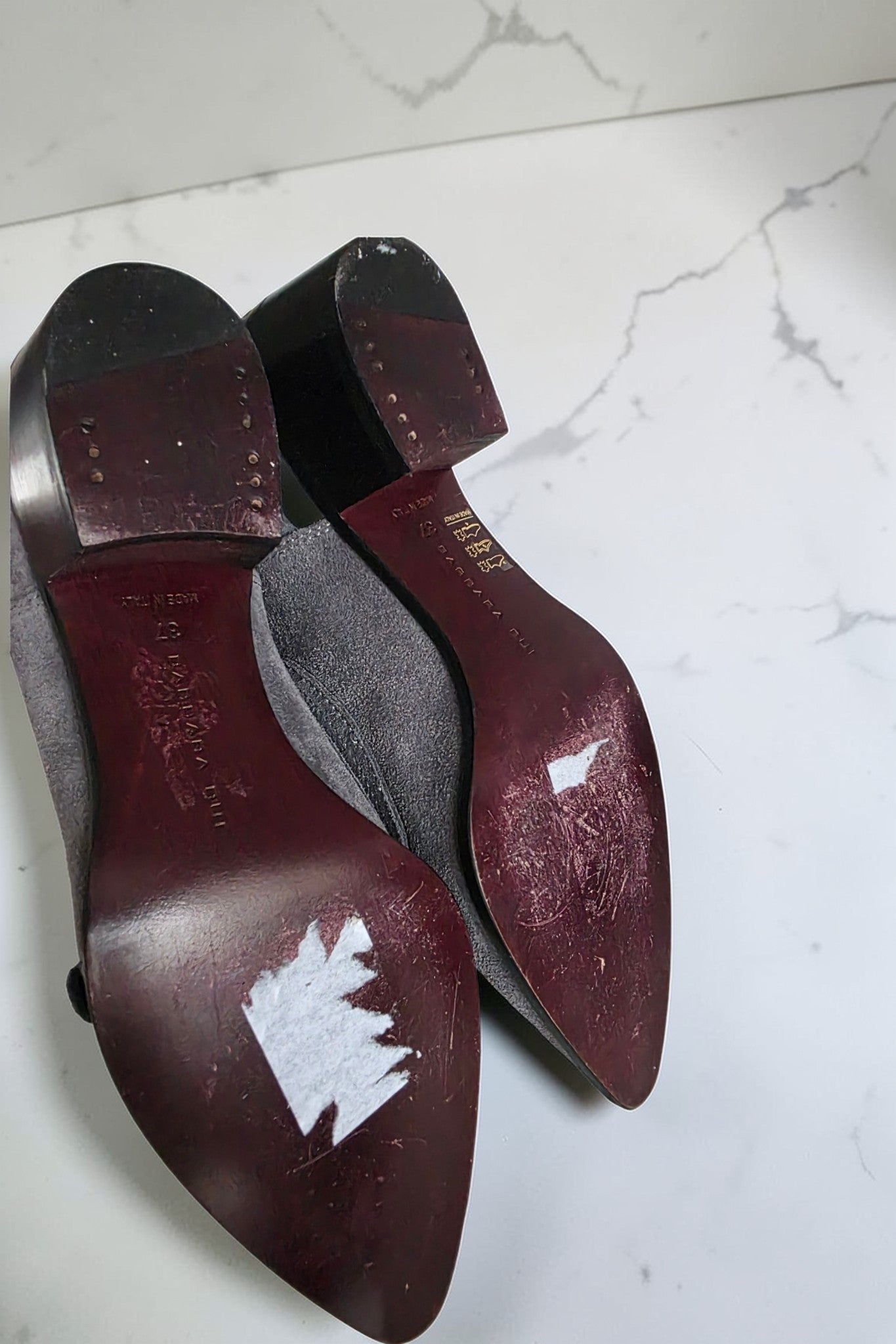 Barbara Bui Paris suede enkellaarzen kleine hak grijs 37 tweedehands dames designer