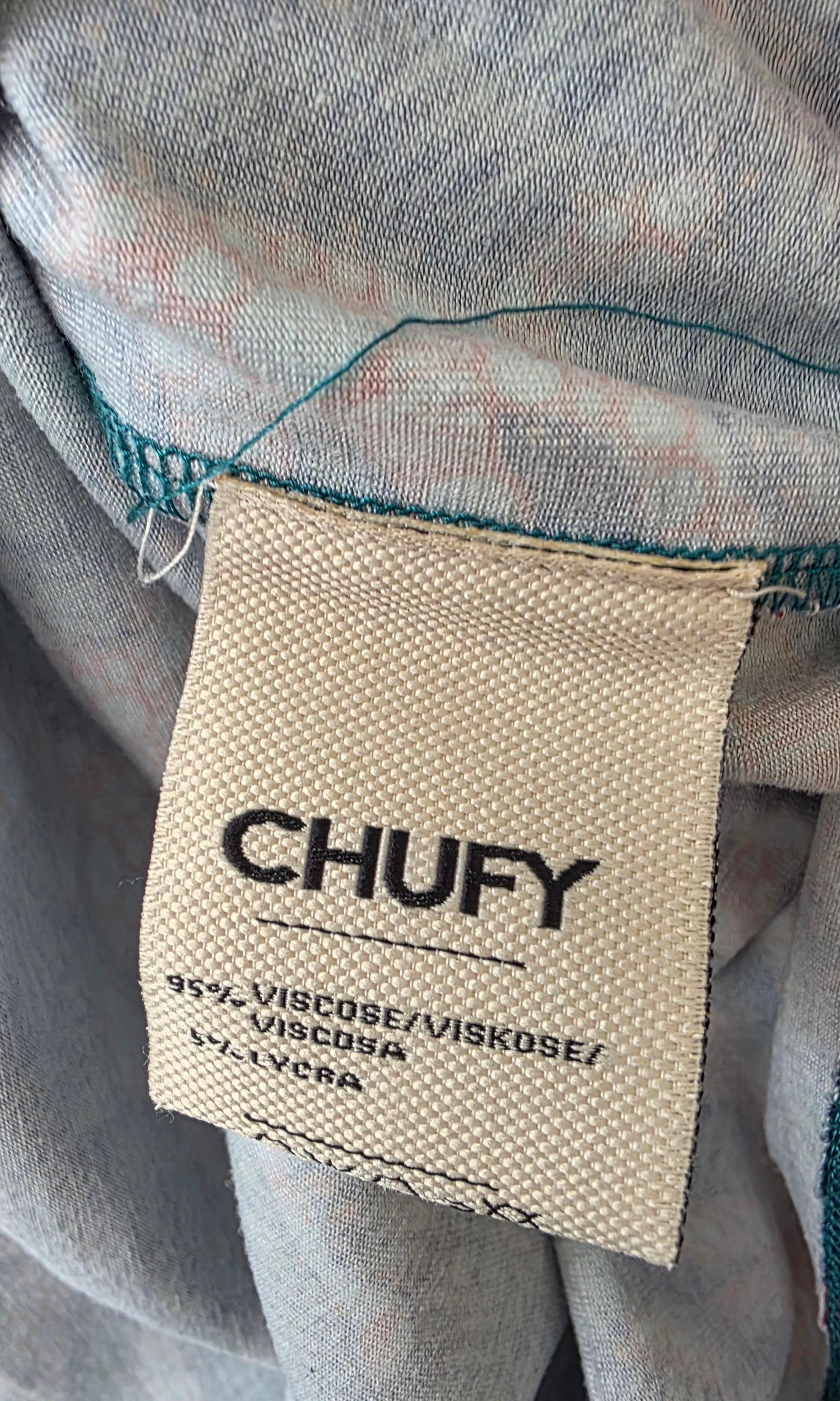 Chufy turtleneck longsleeve blauw stretch M 38 stretch tweedehands dames designer