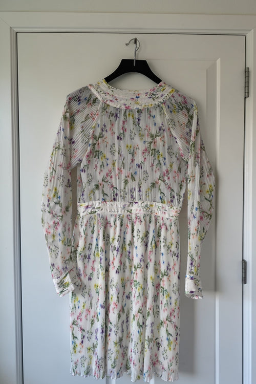 By Malina korte plissé boho ibiza jurkje creme wit 36 S tweedehands dames designer