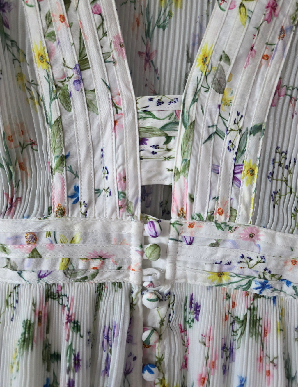 By Malina korte plissé boho ibiza jurkje creme wit 36 S pre-loved designer