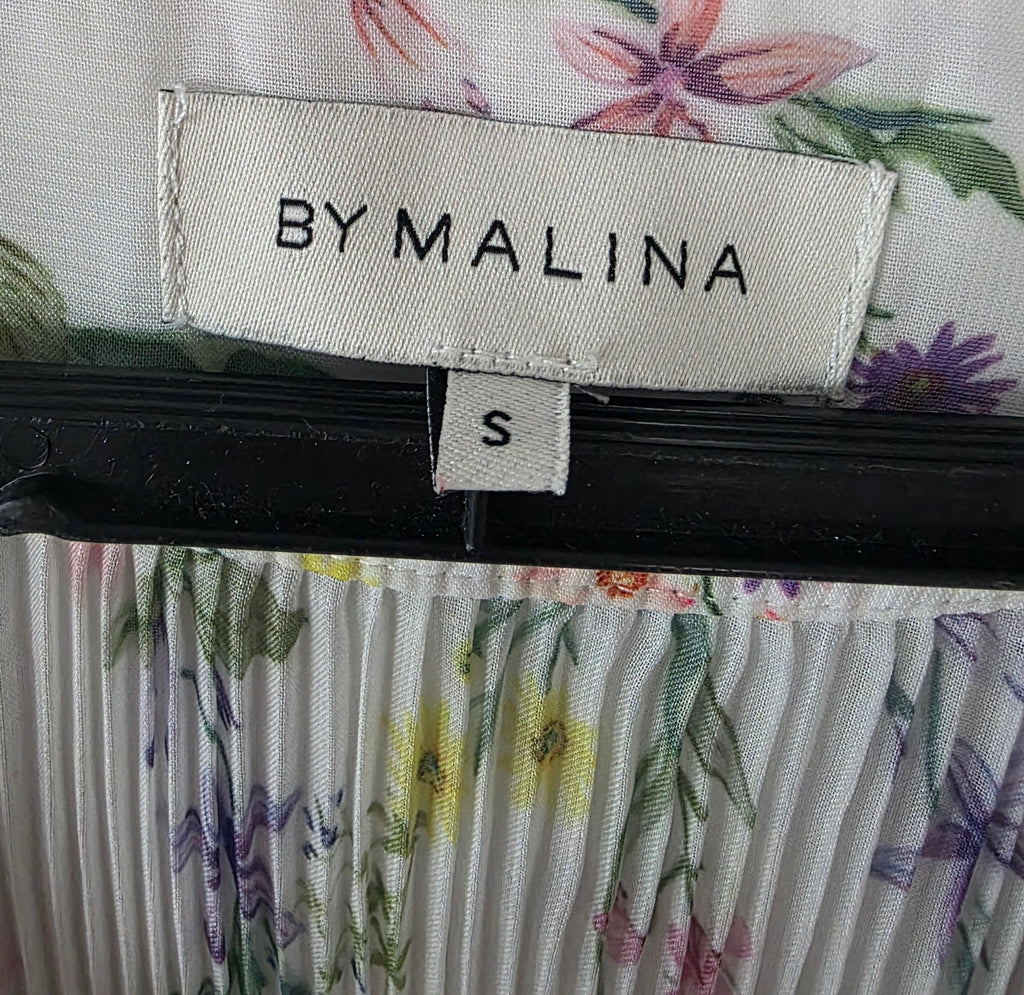 By Malina korte plissé boho ibiza jurkje creme wit 36 S pre-loved designer