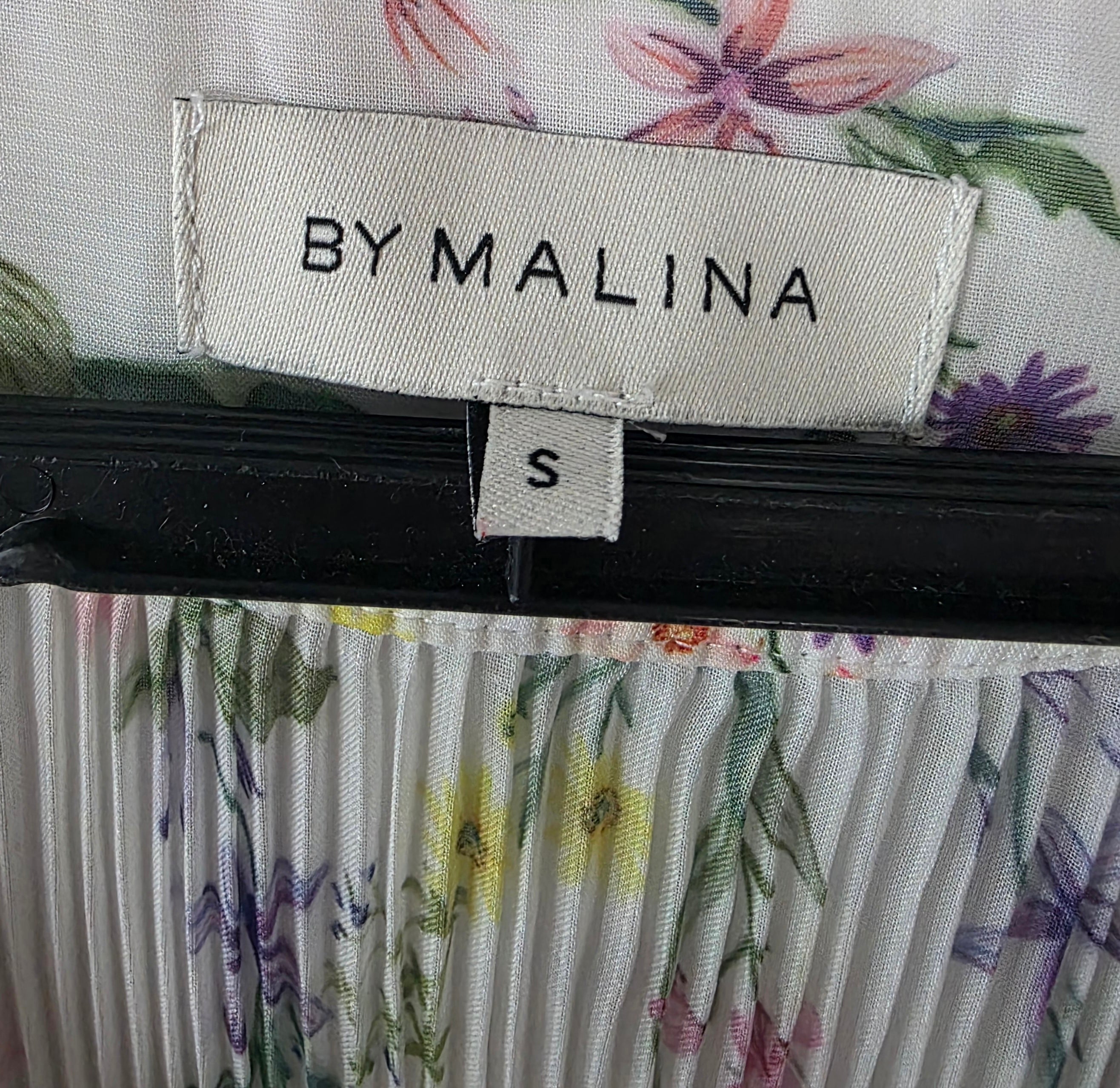 By Malina korte plissé boho ibiza jurkje creme wit 36 S pre-loved designer