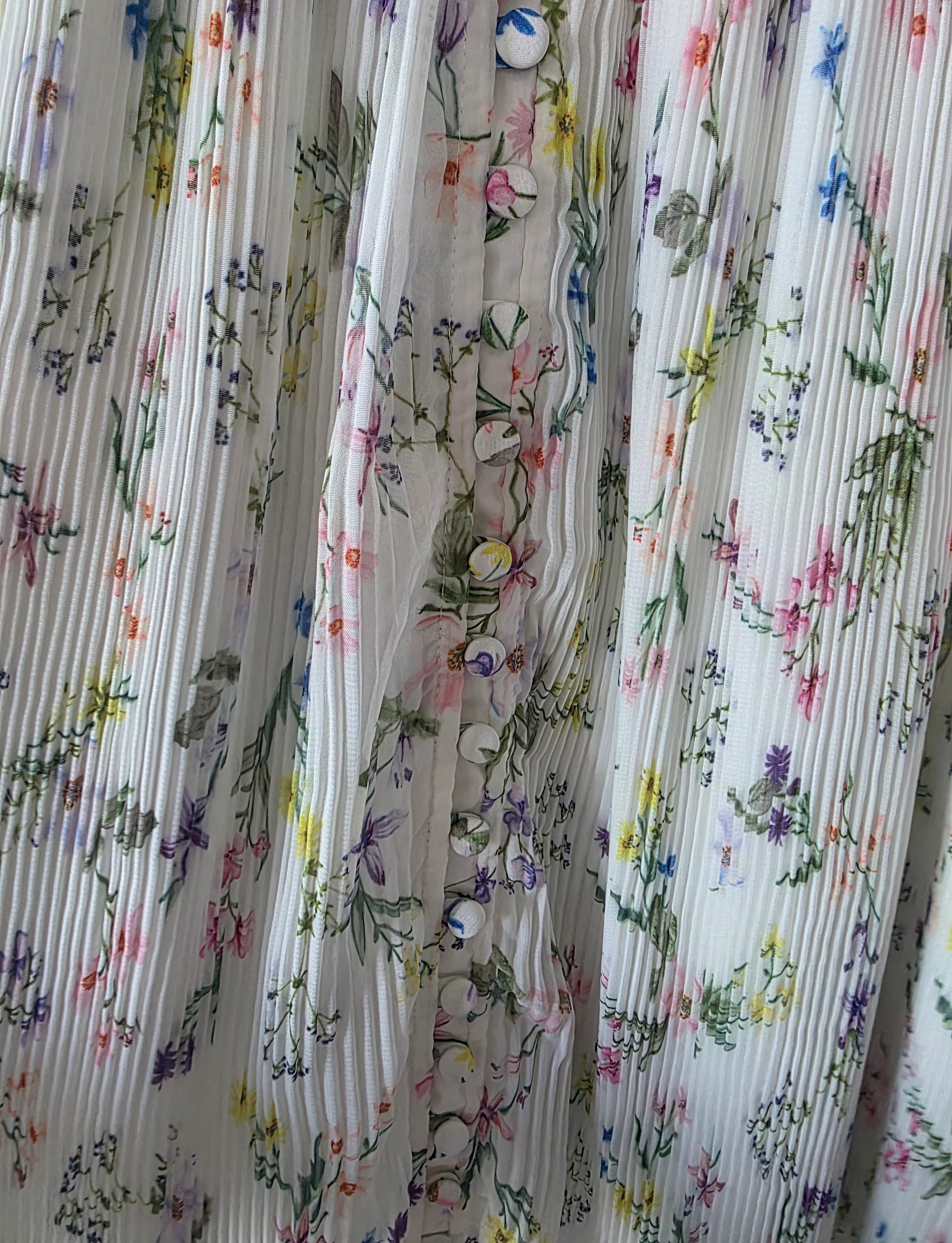 By Malina korte plissé boho ibiza jurkje creme wit 36 S pre-loved designer