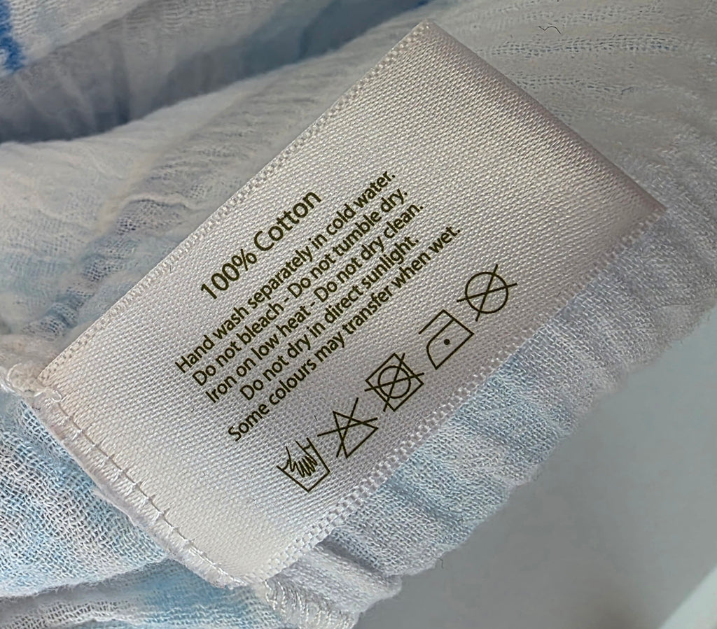 Heidi Klein resort beach wear jurkje wit blauw katoen M pre-loved designer