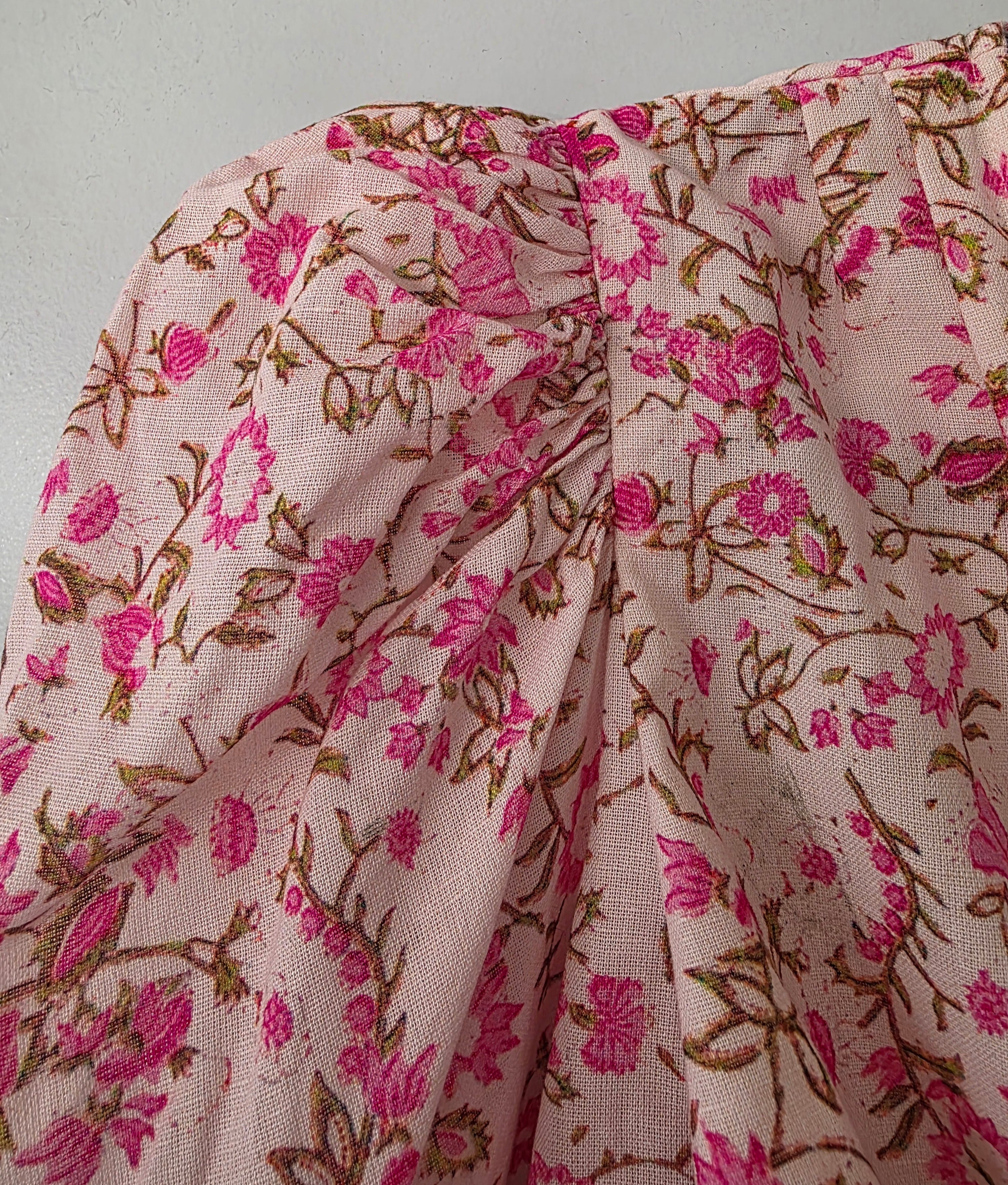 Hemant & Nandita linnen crop top roze M nieuw designer