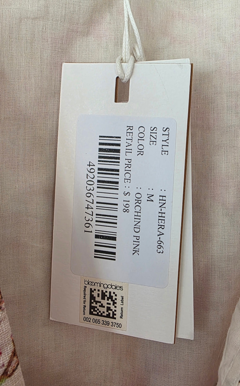 Hemant & Nandita linnen crop top roze M nieuw designer