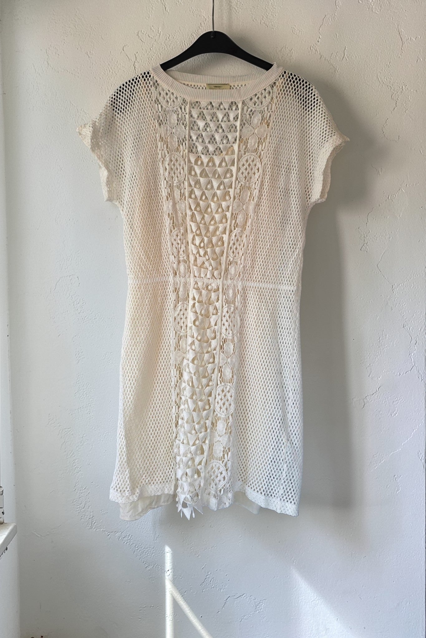 Forte forte crochet jurkje creme beige 38 M pre-loved