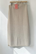 Cult Gaia knit wrap midi rok Hedda off white L 40 nieuw