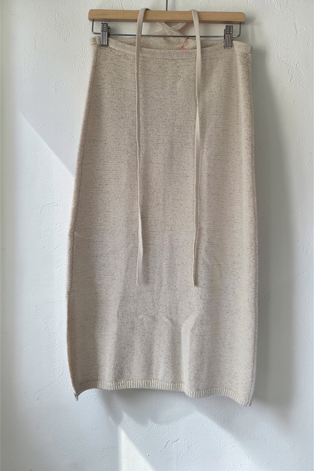 Cult Gaia knit wrap midi rok Hedda off white L 40 nieuw