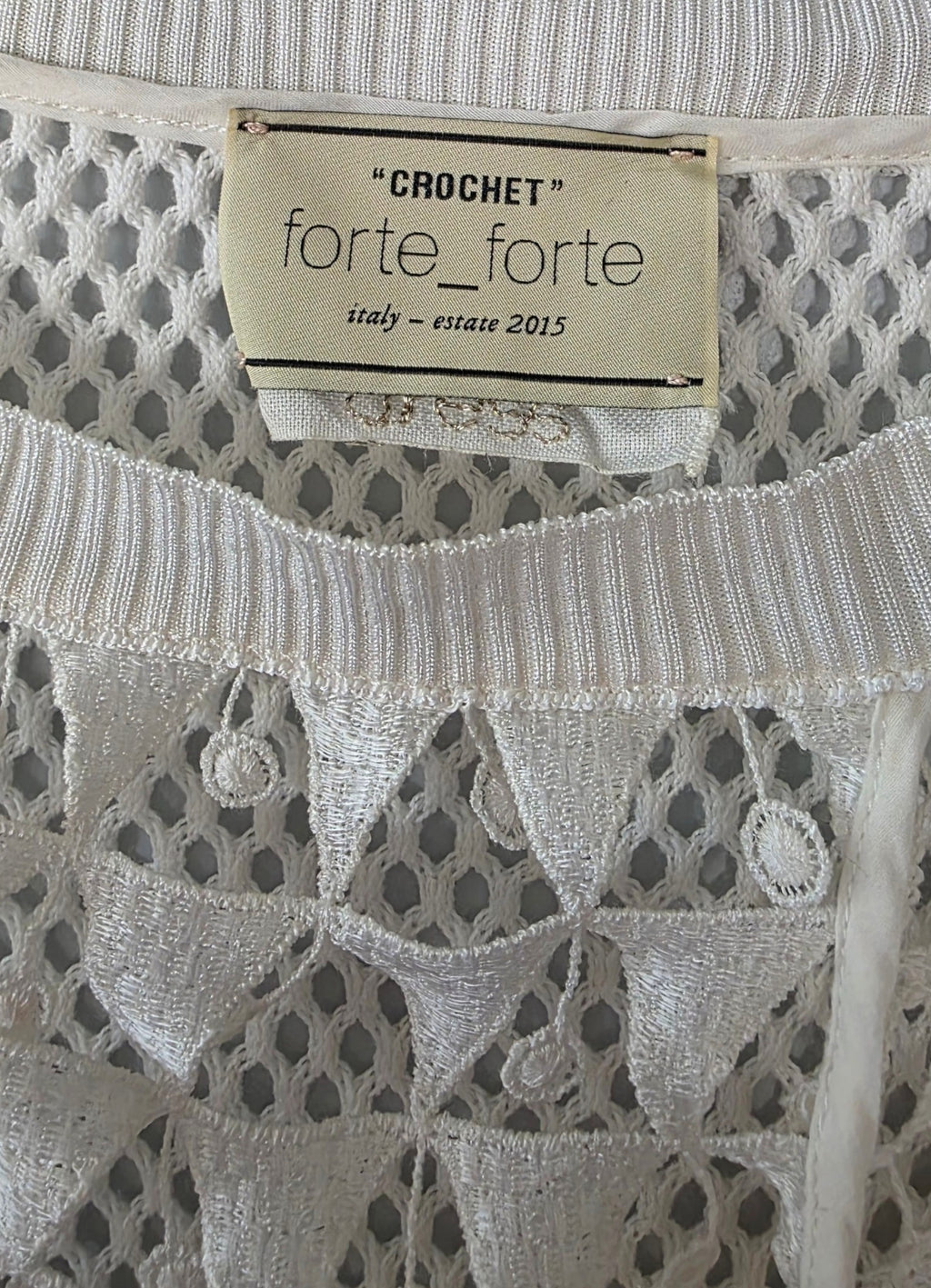 Forte forte crochet jurkje creme beige 38 M pre-loved