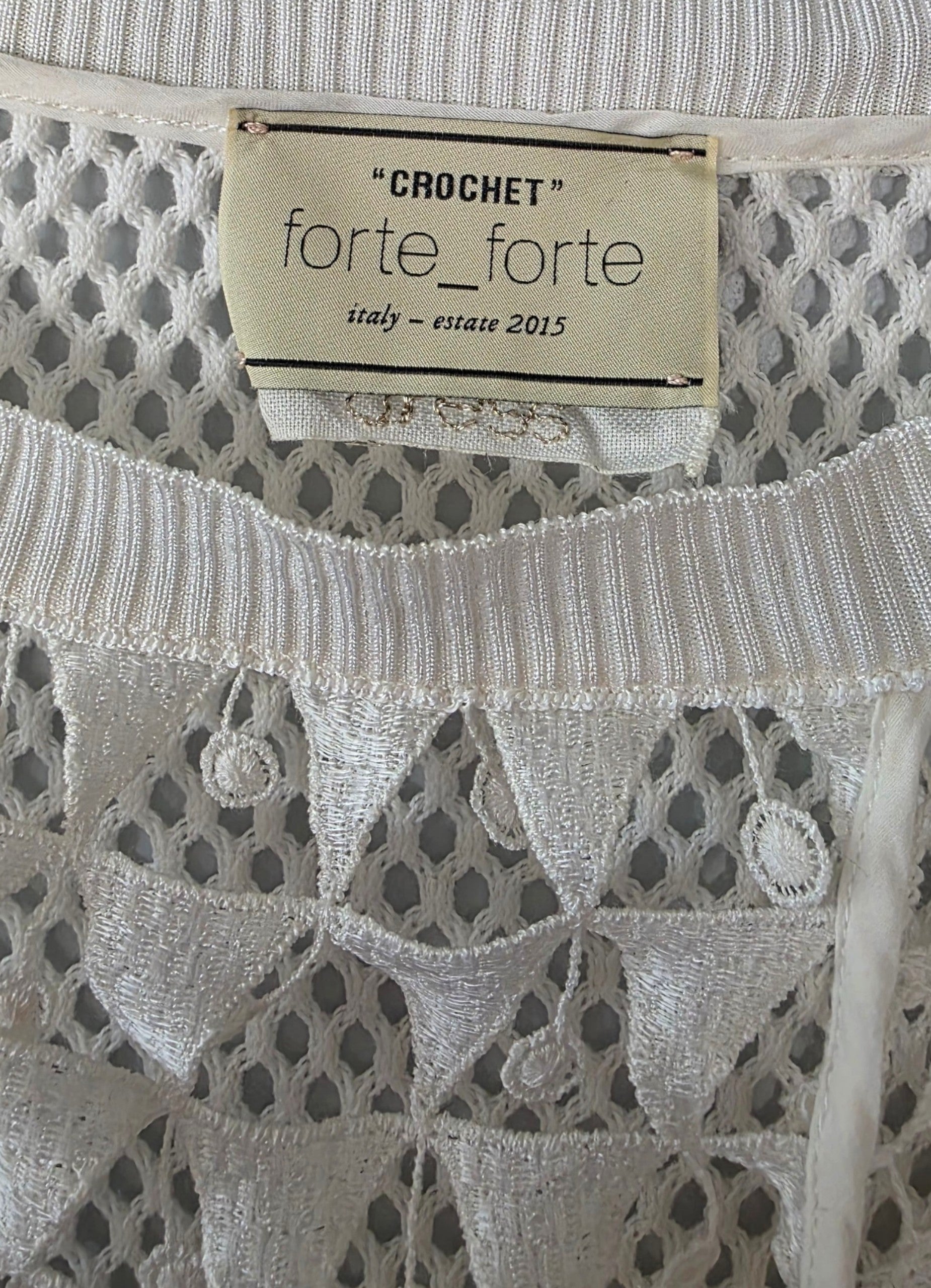 Forte forte crochet jurkje creme beige 38 M pre-loved