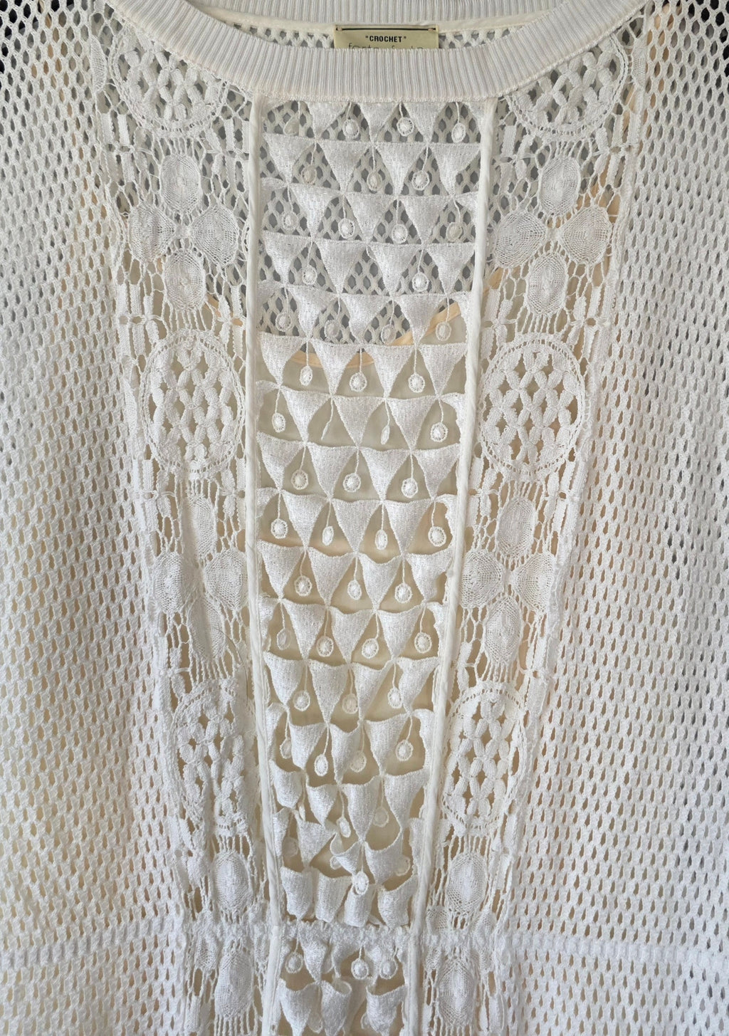 Forte forte crochet jurkje creme beige 38 M pre-loved